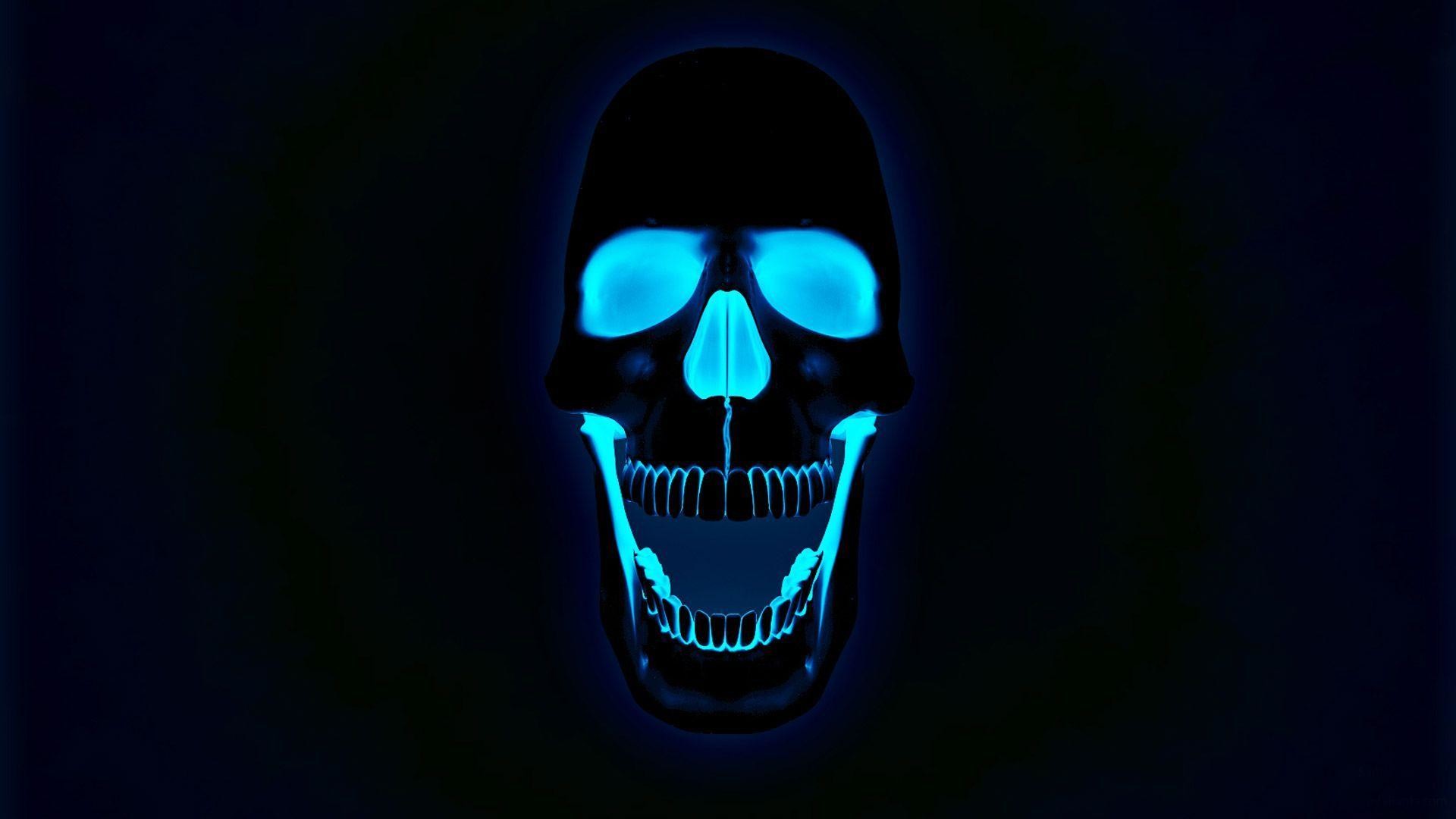 Blue Fire Skull Photo Wallpaper HD – dlwallhd.
