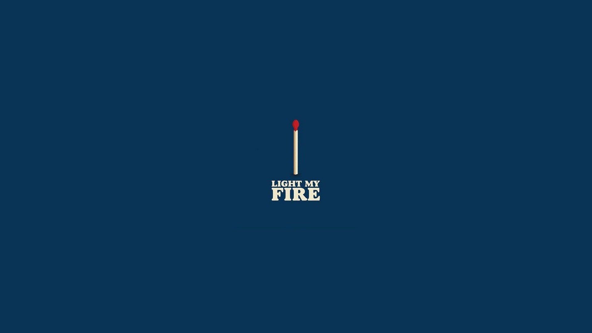 Home Wallpapers Blue Fire Match Minimalistic The Doors Wallpaper