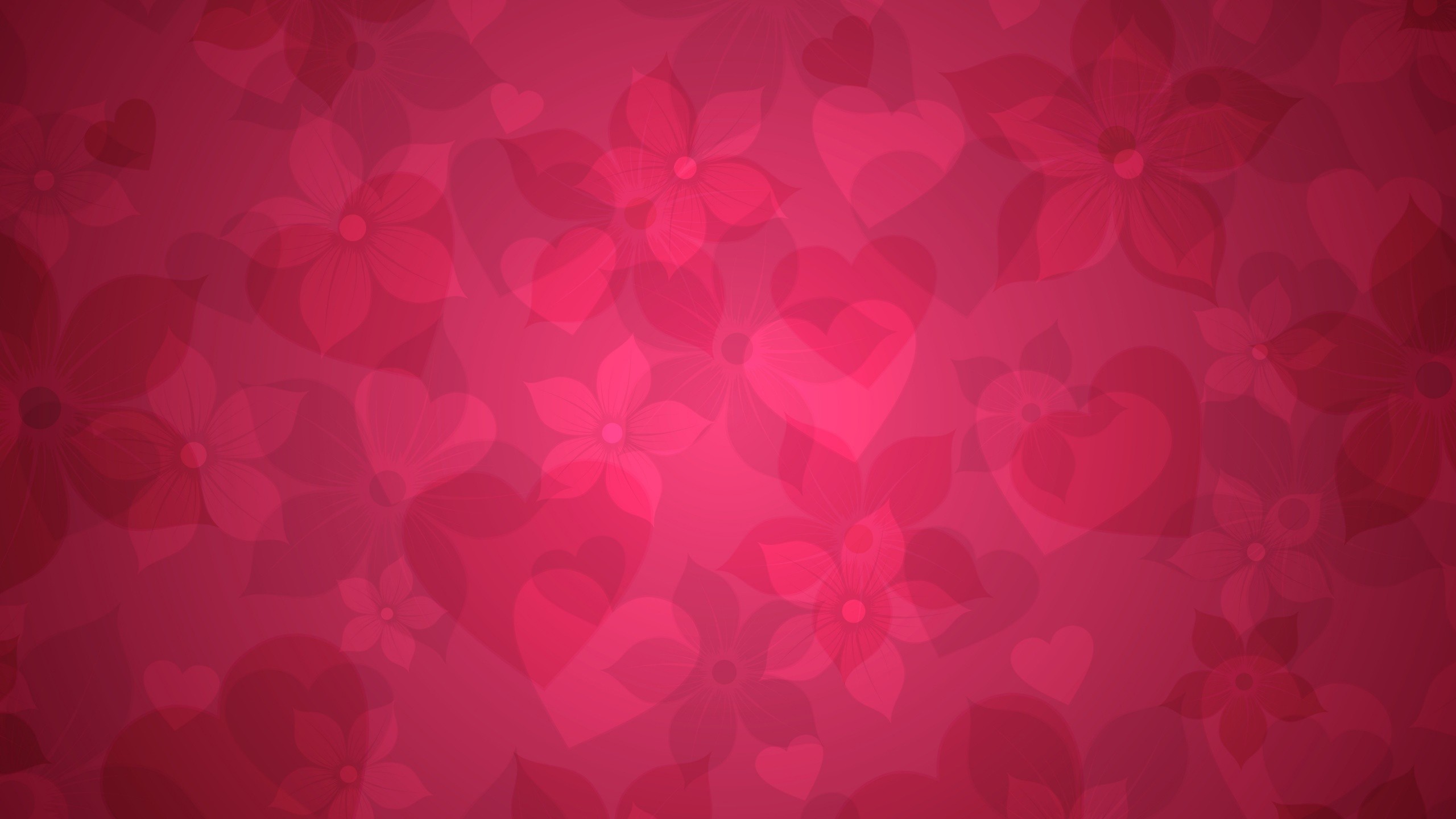 Wallpaper texture, pink, heart, hearts, flowers