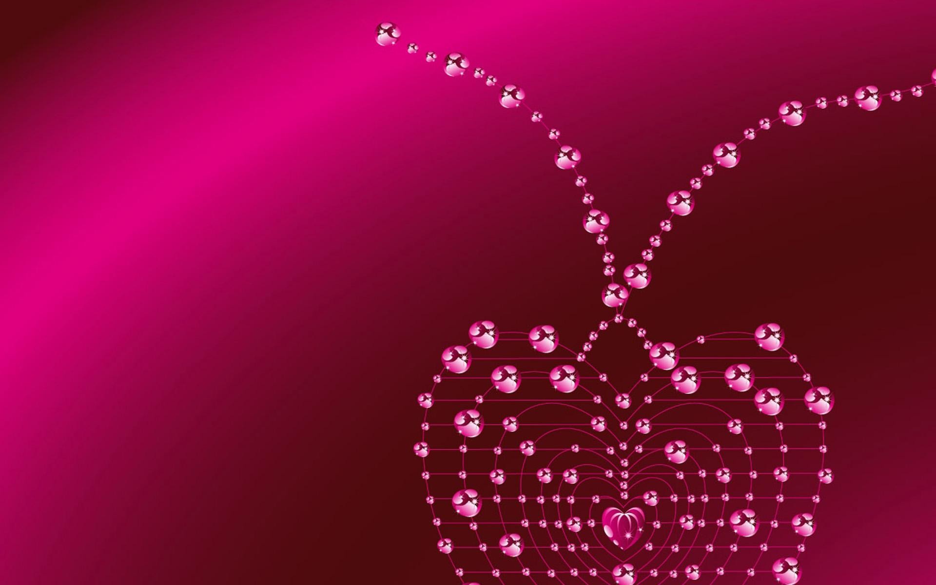 Pink Heart Love HD Wallpaper
