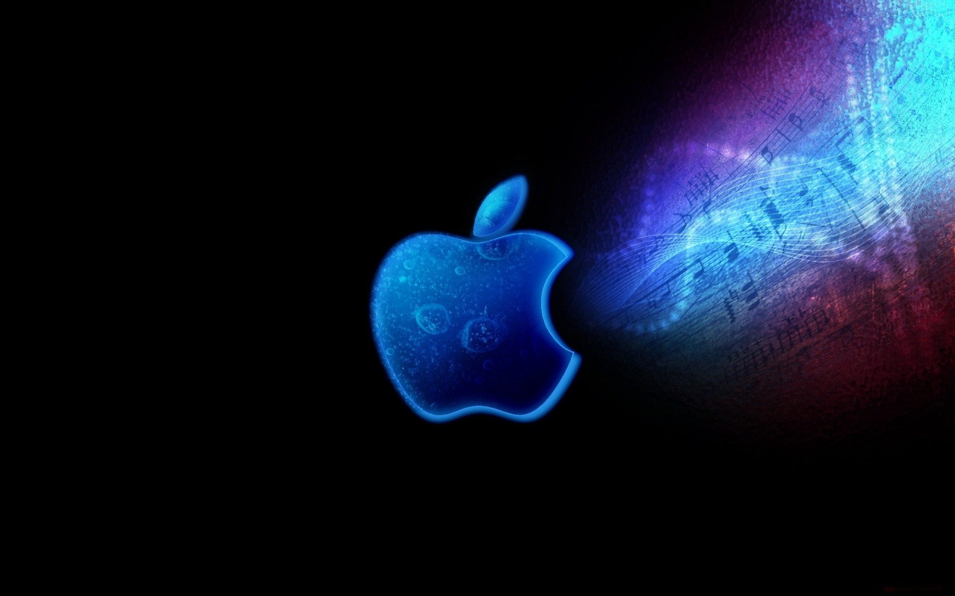 Wallpaper apple, mac, brand, logo, neon, light, bright,