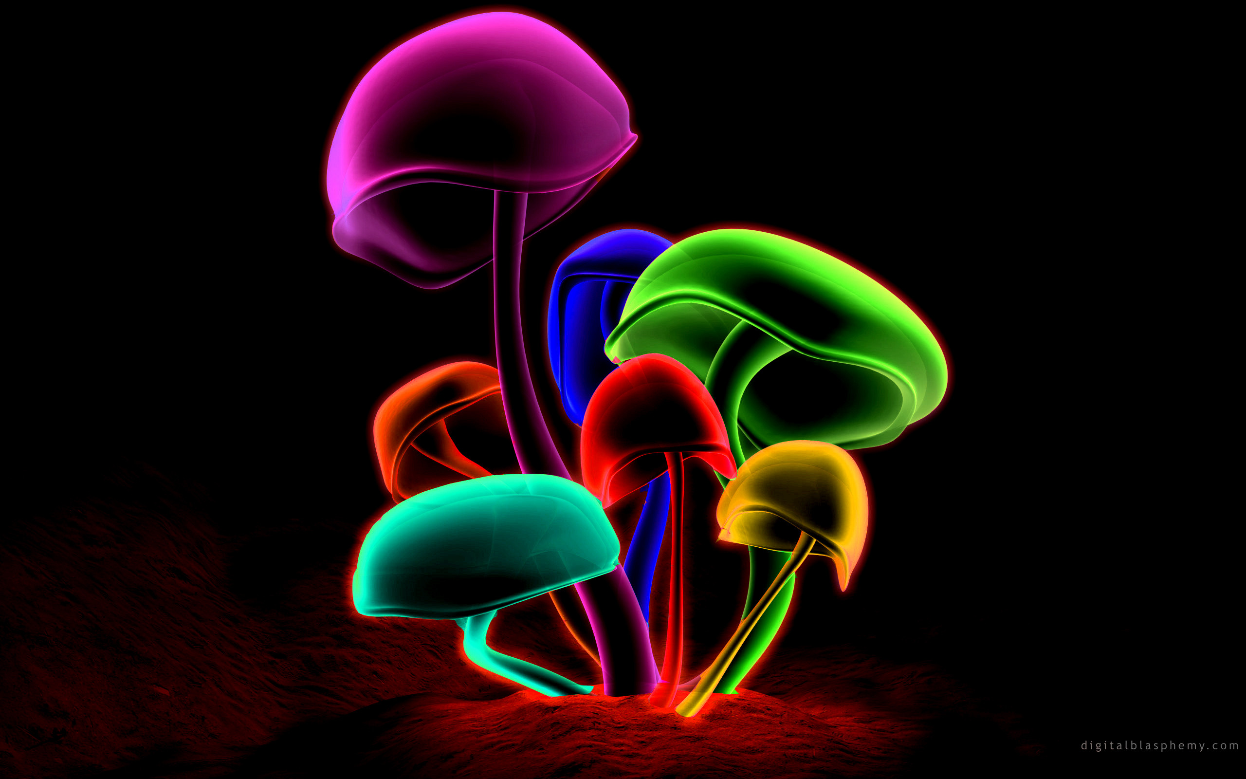 Cool 3D Wallpaper | Mushrooms Wallpapers | Desktop Wallpapers
