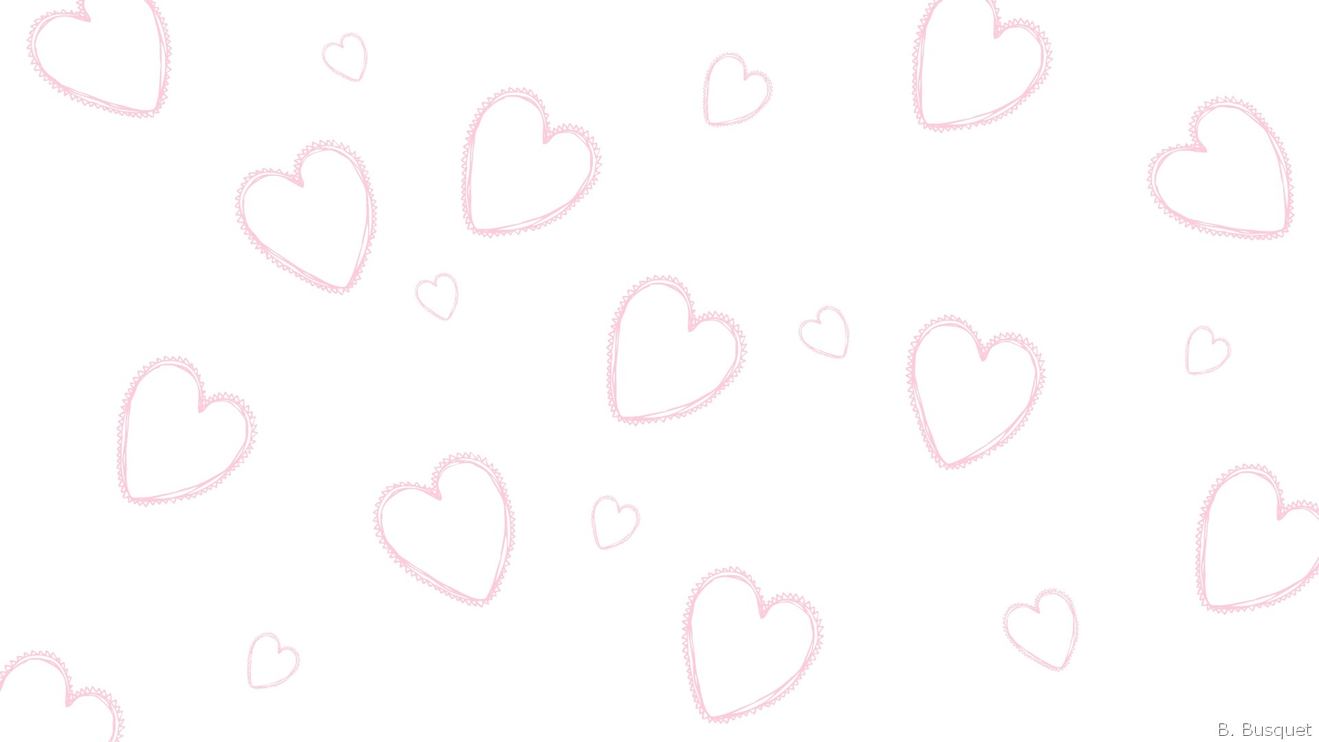 Pink And White Heart Wallpaper