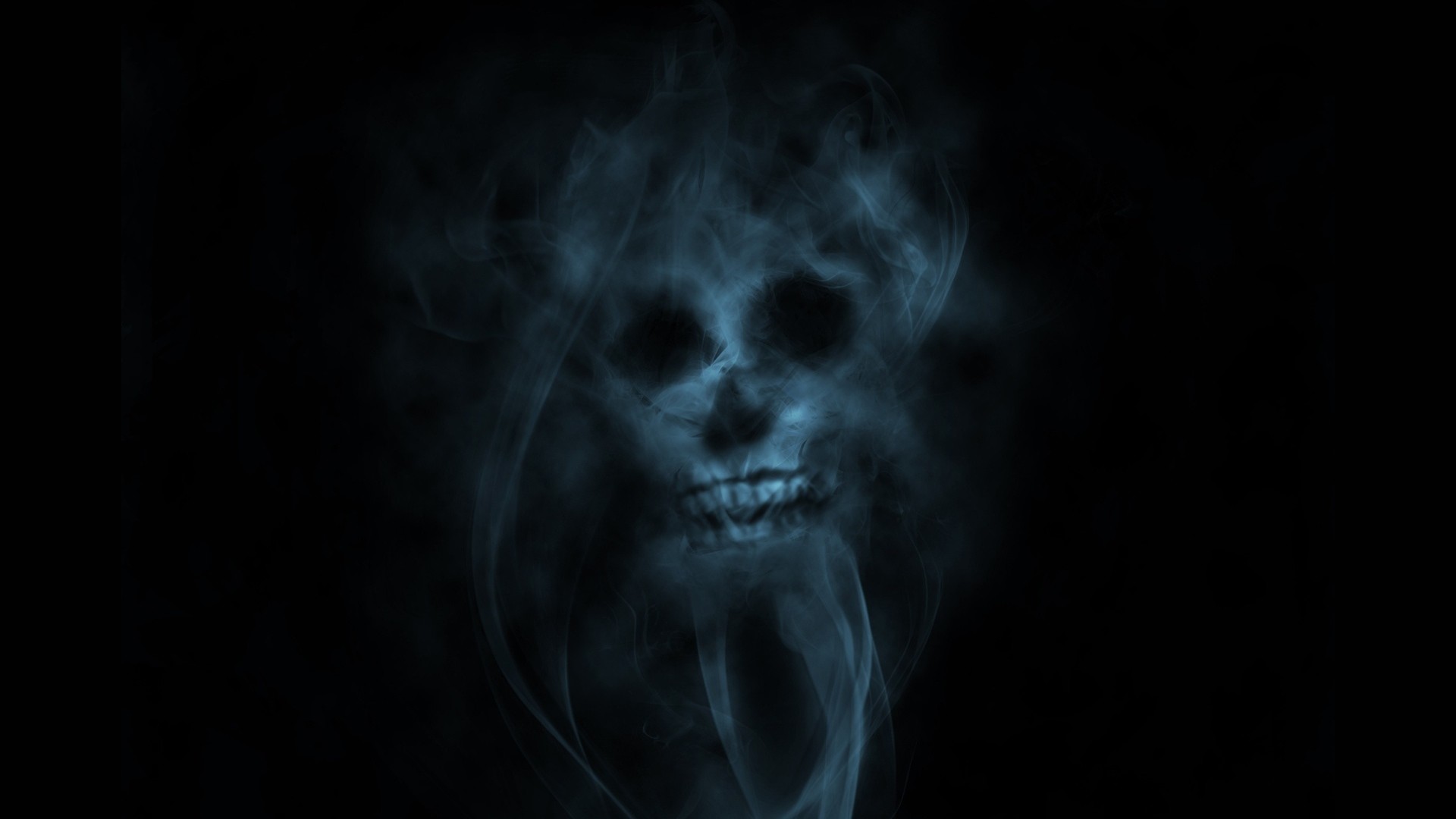 Smoke, skull, light