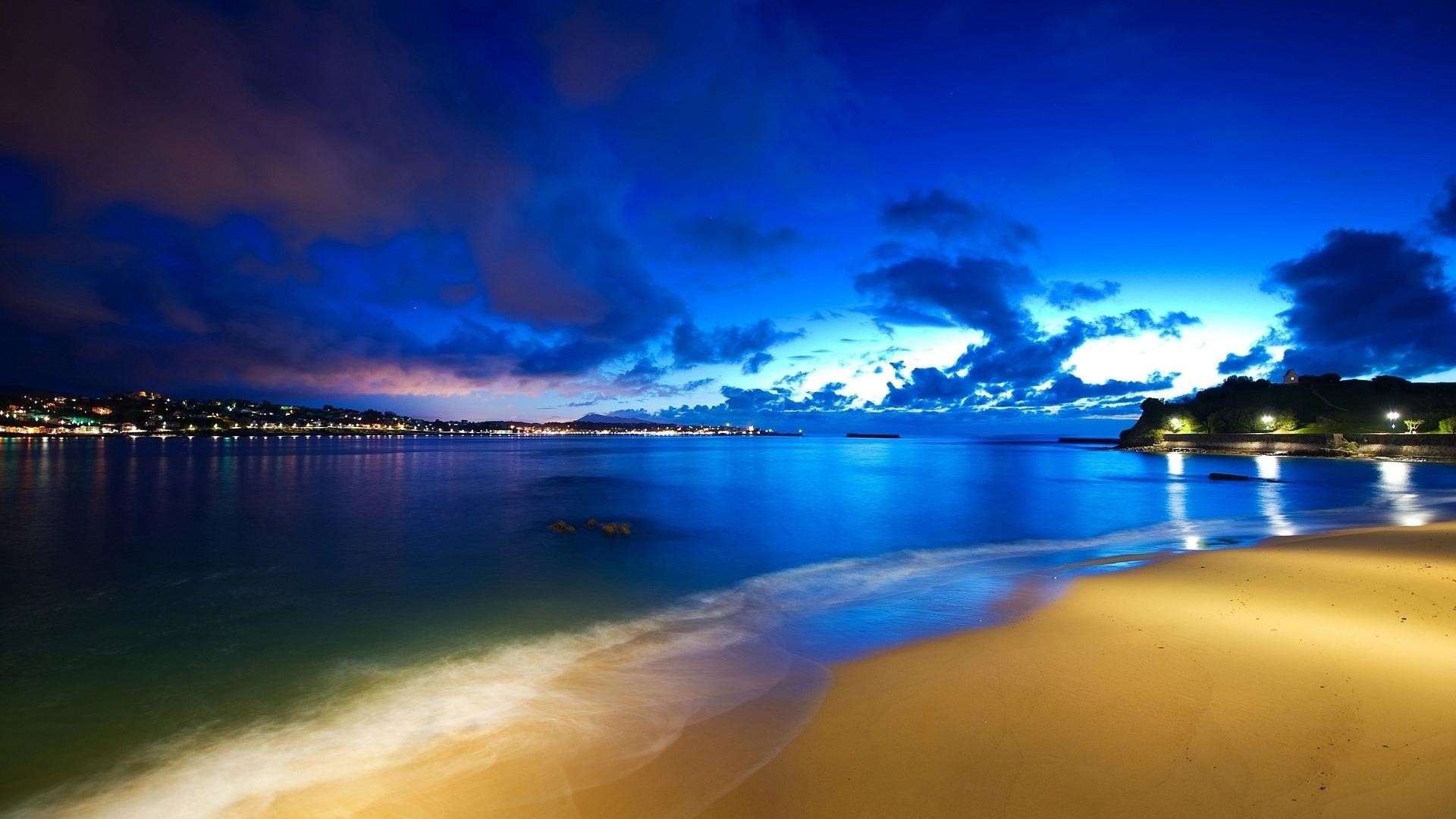 Blue Sky Coast Scenic Desktop Backgrounds Widescreen and HD background