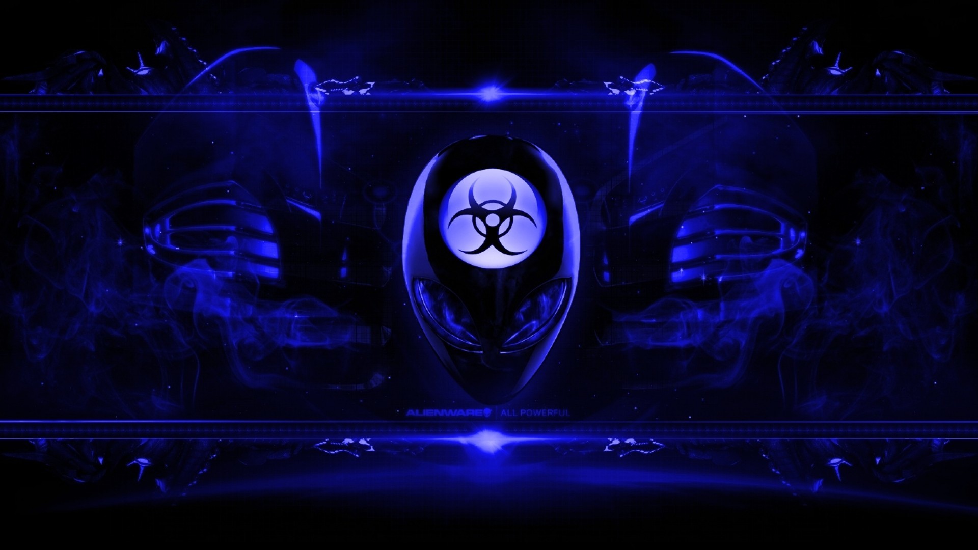 Alienware Desktop Background Radioactive Blue 1920×1080