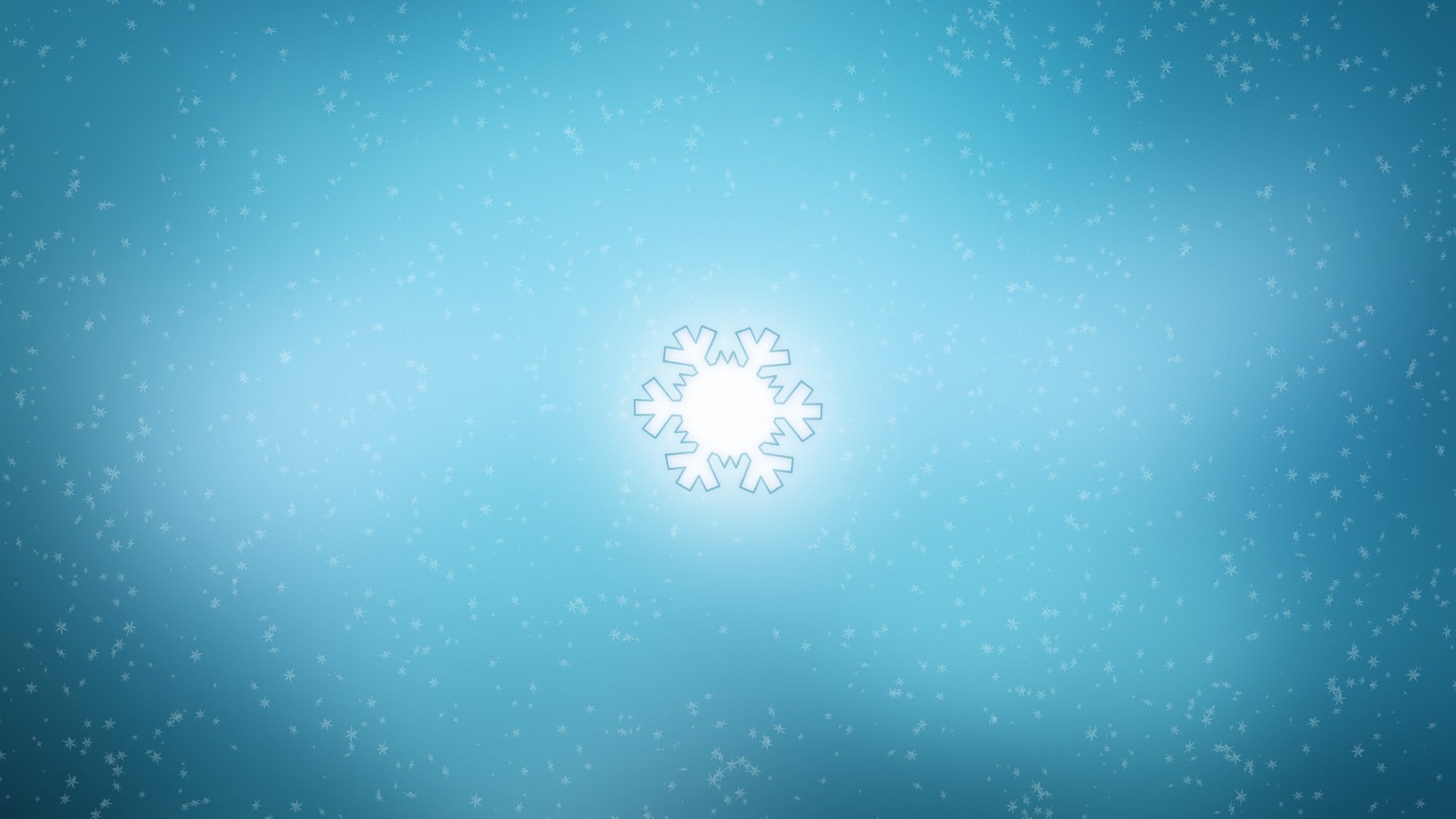 Preview wallpaper snowflake, background, bright, blue 1920×1080