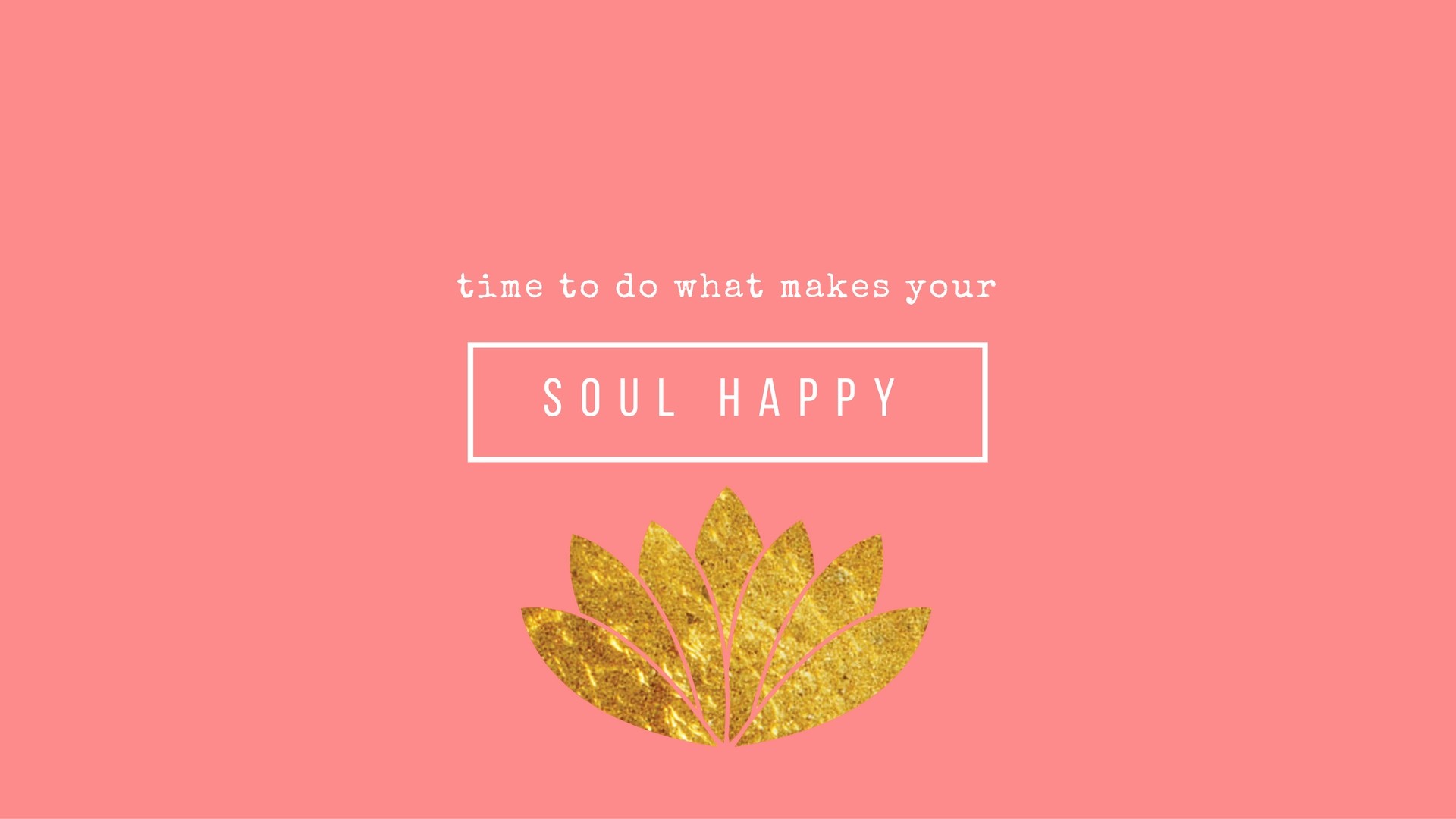 Pretty Tech – Happy Soul Pink And Gold Wallpaper Download