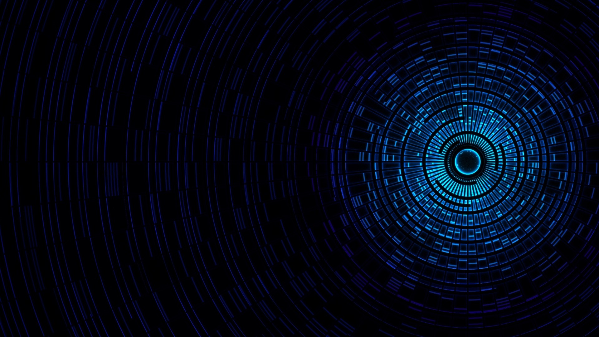 Preview wallpaper abstraction, passage, light, black, blue 1920×1080