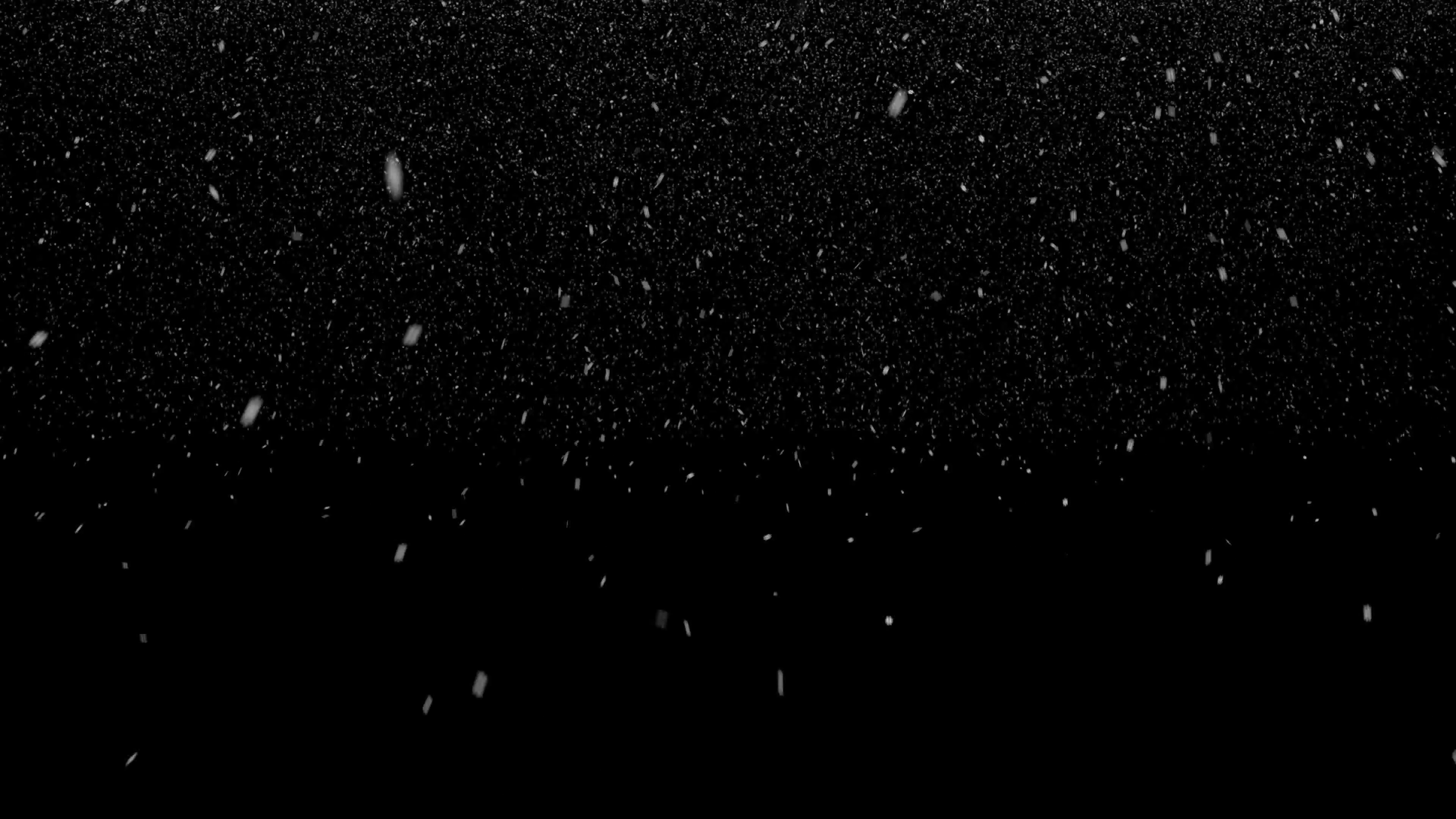Снег на черном фоне