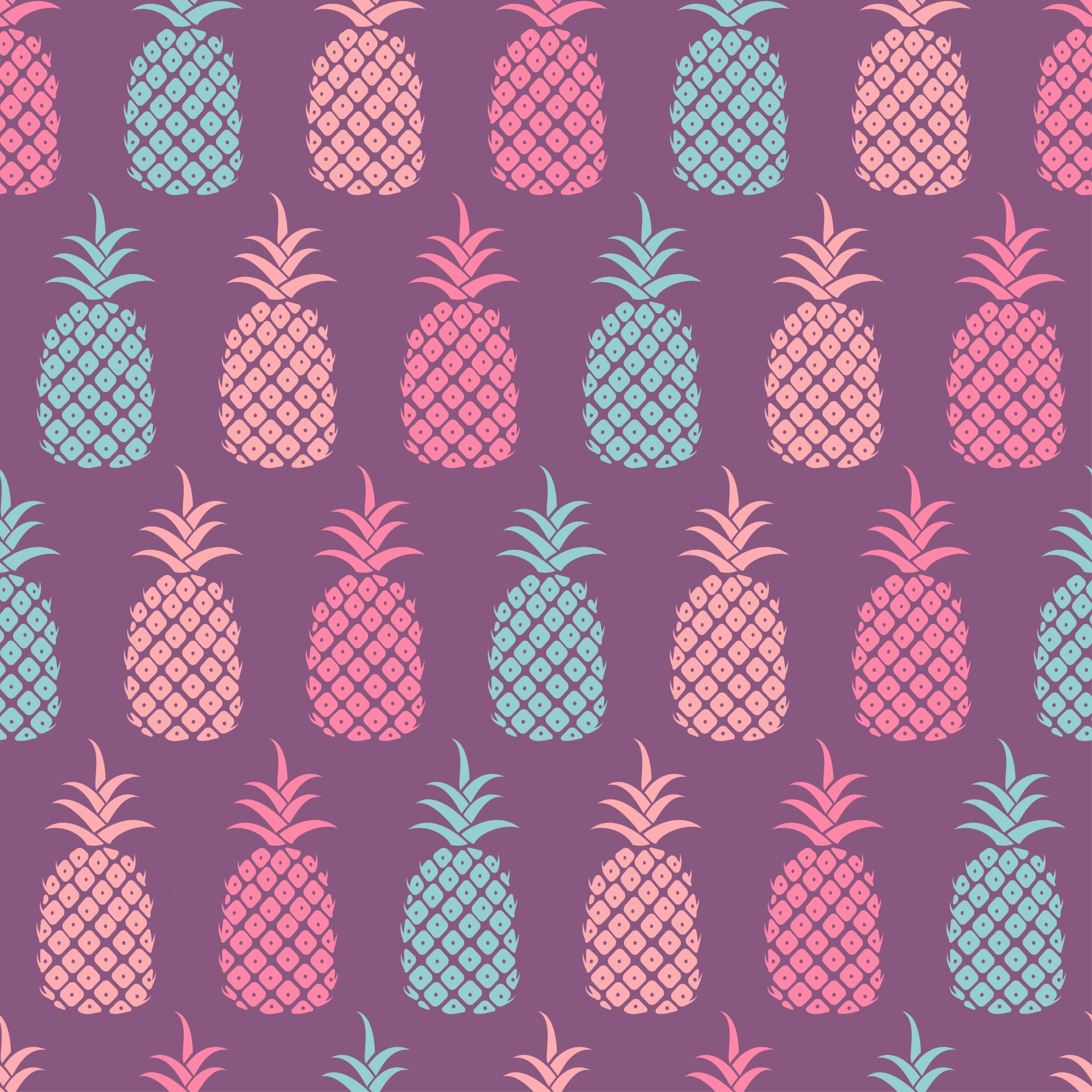 Purple Pineapple Wallpaper Pattern