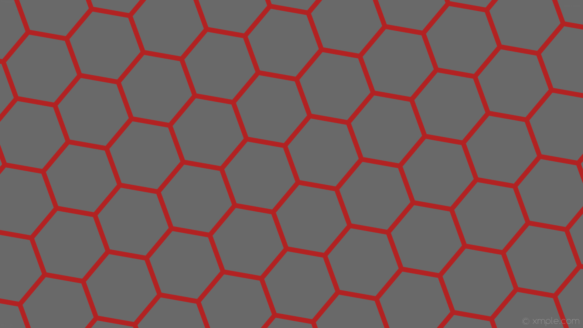 Wallpaper hexagon beehive red honeycomb grey dim gray fire brick #b22222 diagonal 20