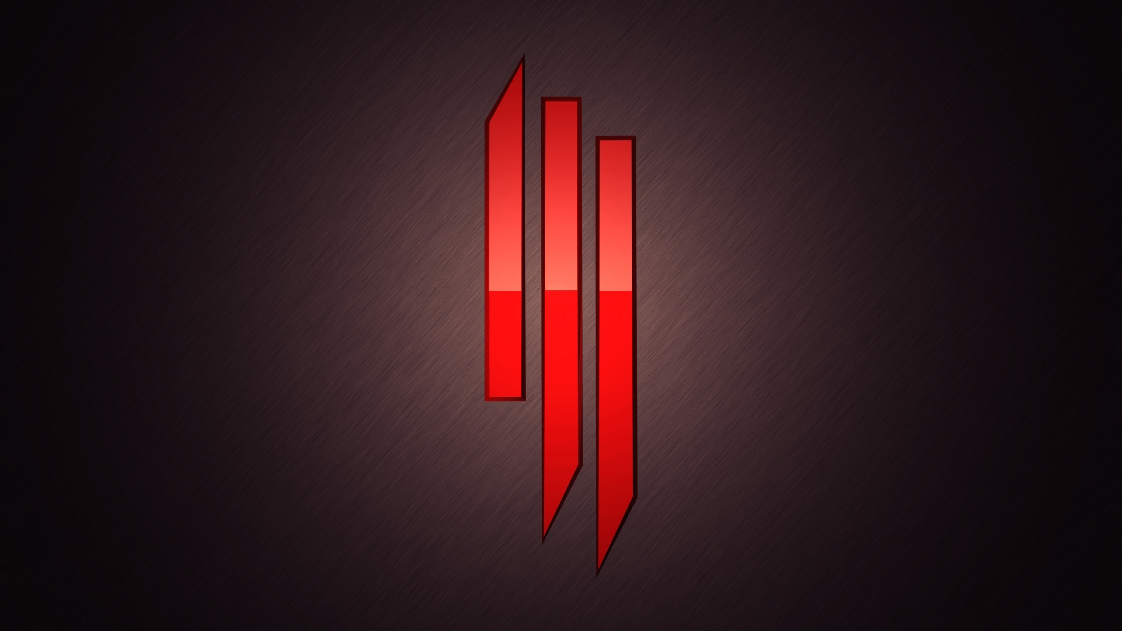 Preview wallpaper skrillex, symbol, red, background, light 3840×2160