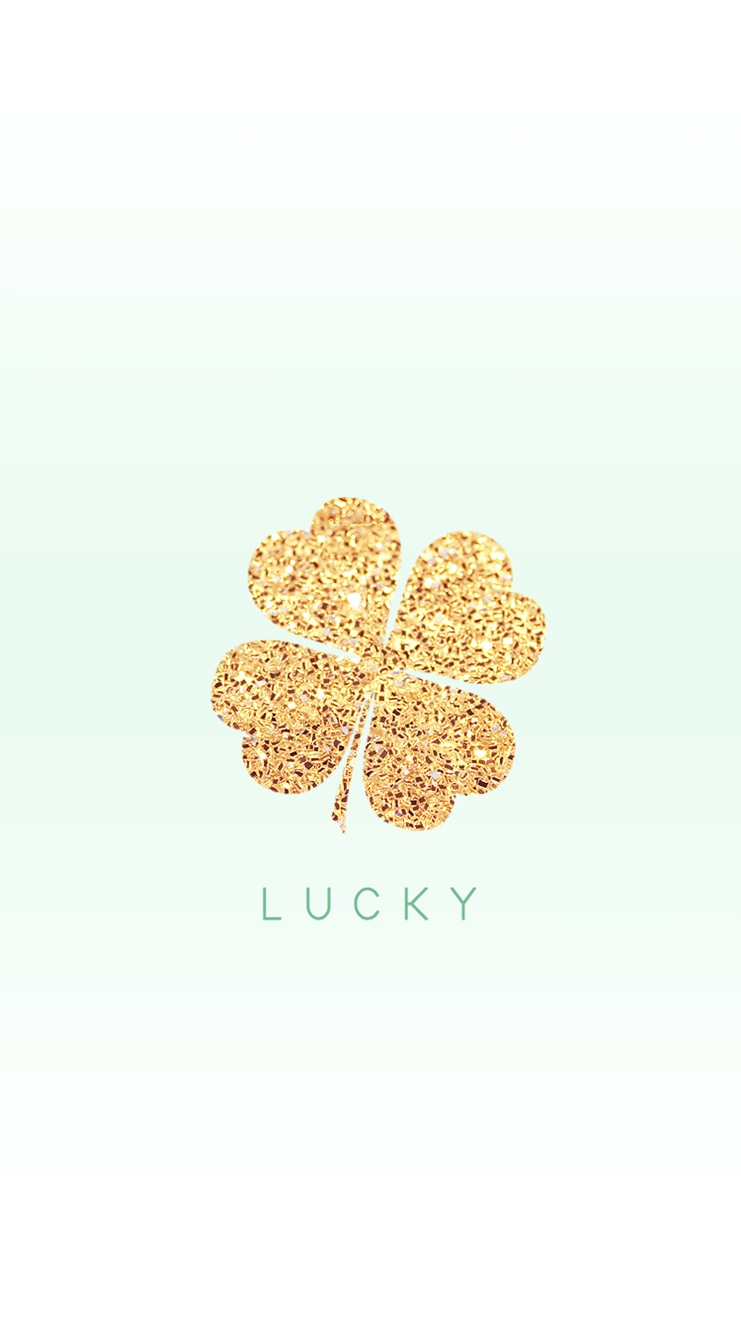 Gold Clover Lucky Shamrock #iPhone #6 #plus #wallpaper