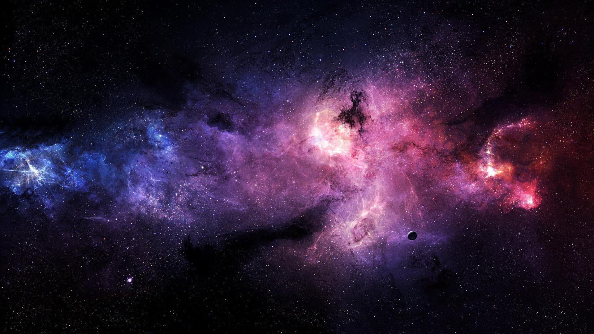 Stars Galaxies Purple HD Wallpaper.