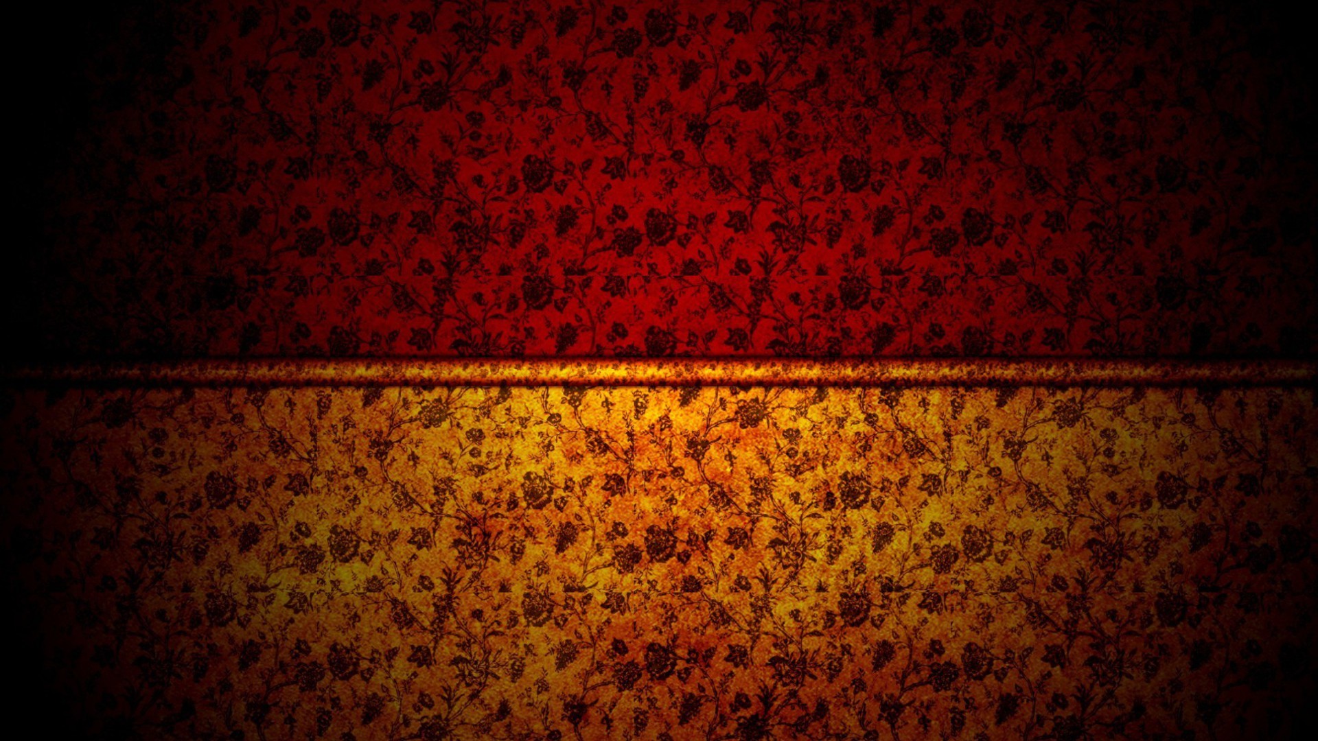 Dark red flowers orange grunge vector colored grungy .