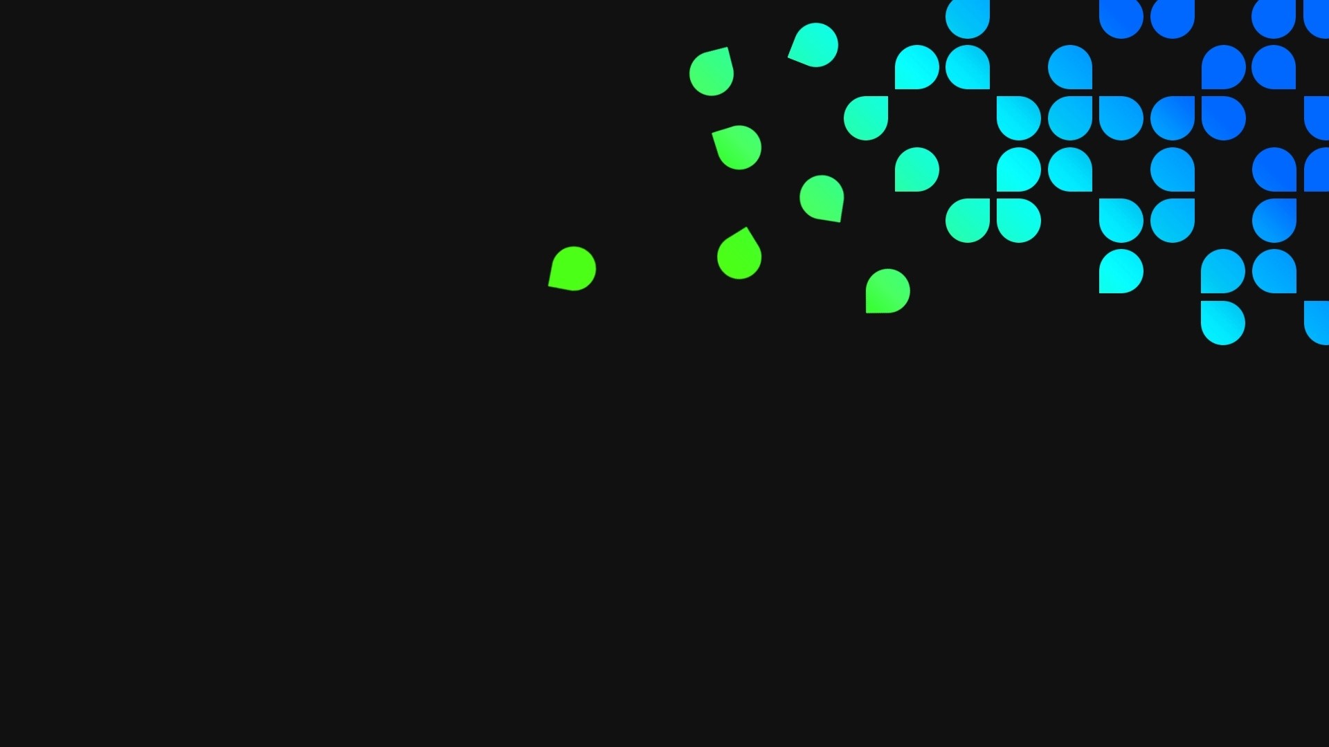 Preview wallpaper blue, green, black, dots, circles 1920×1080