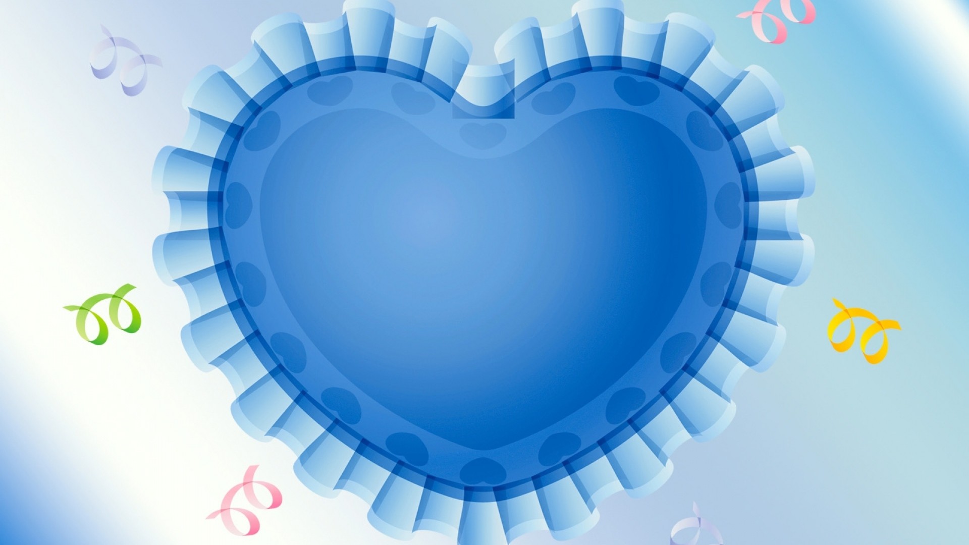 Preview wallpaper heart, blue, pattern, light 1920×1080