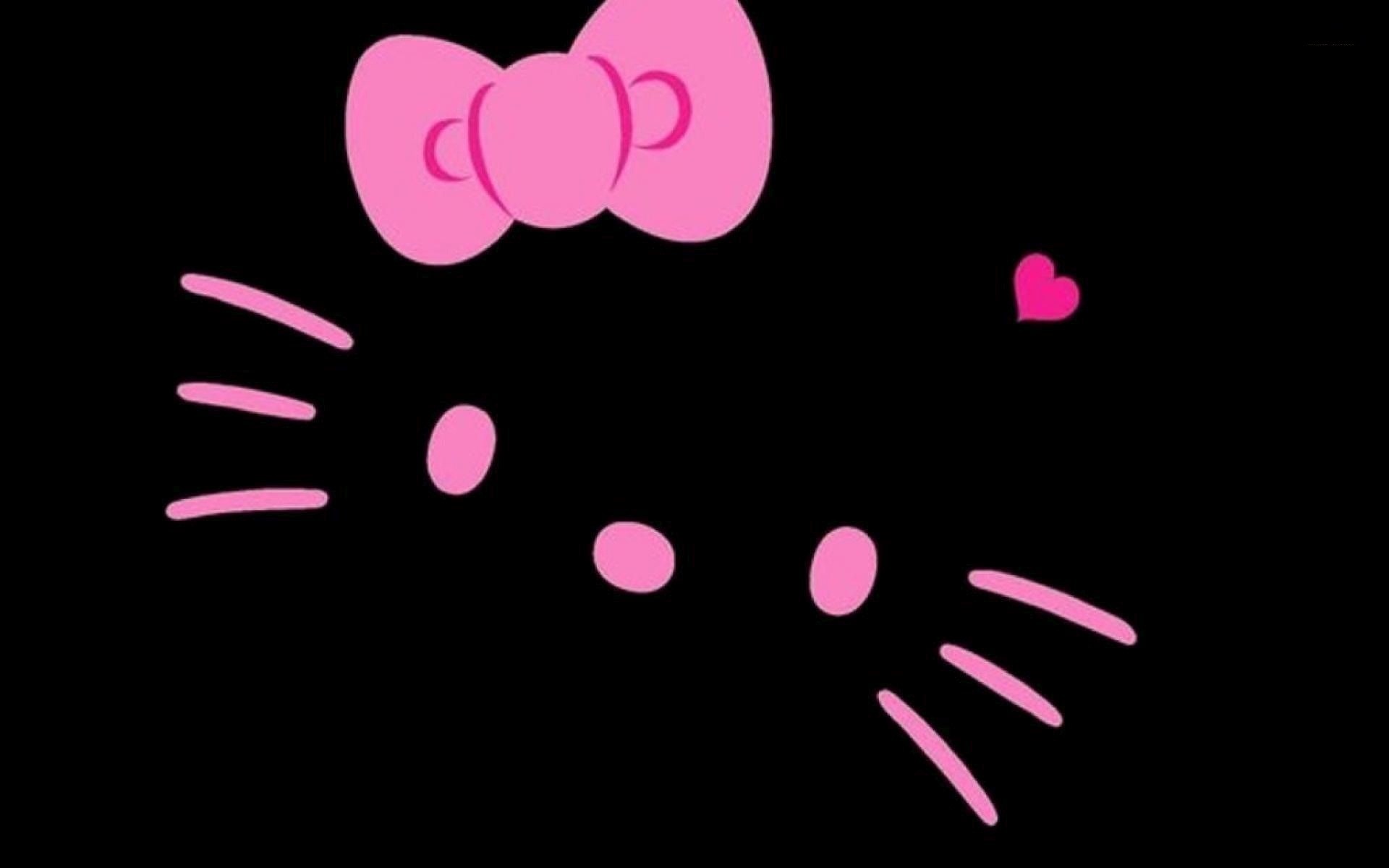 hello kitty wallpaper pink and black love