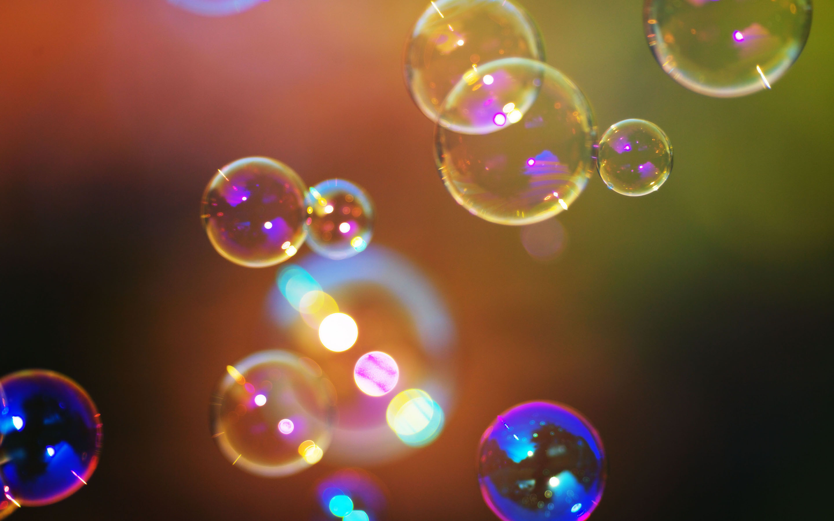 … Light through colored bubbles HD Wallpaper 2880×1800
