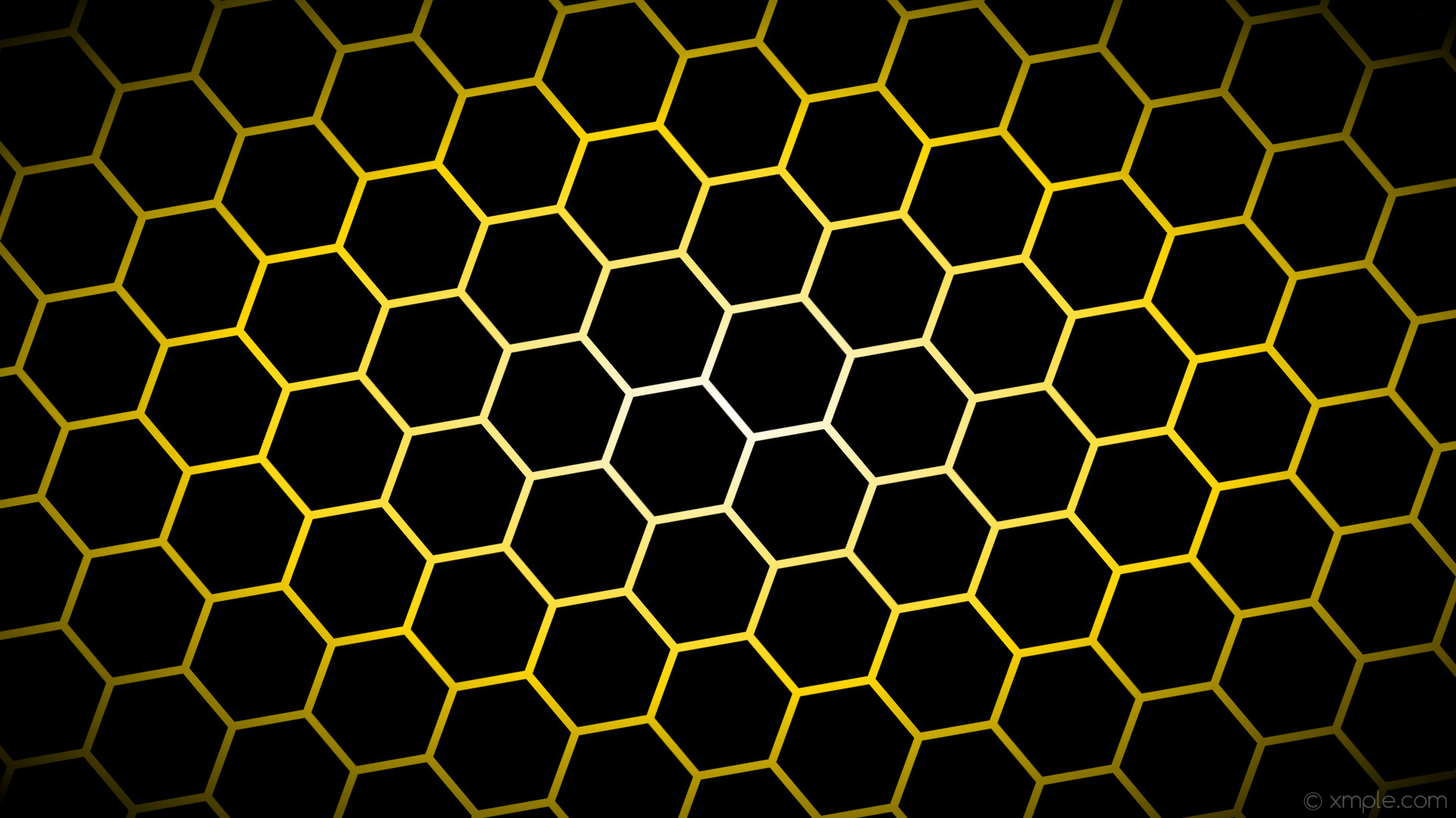 wallpaper yellow hexagon glow white gradient black gold #000000 #ffffff  #ffd700 diagonal 40