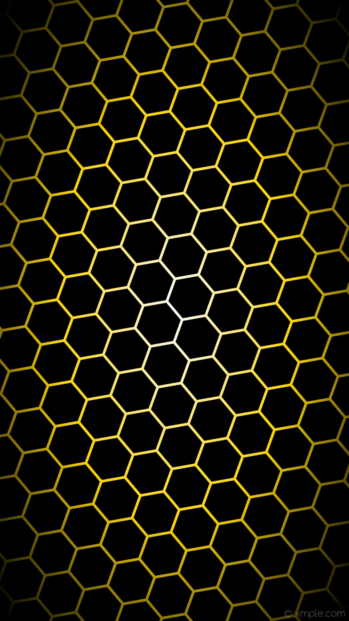 Wallpaper yellow hexagon glow white gradient black gold #ffffff #ffd700 diagonal 40