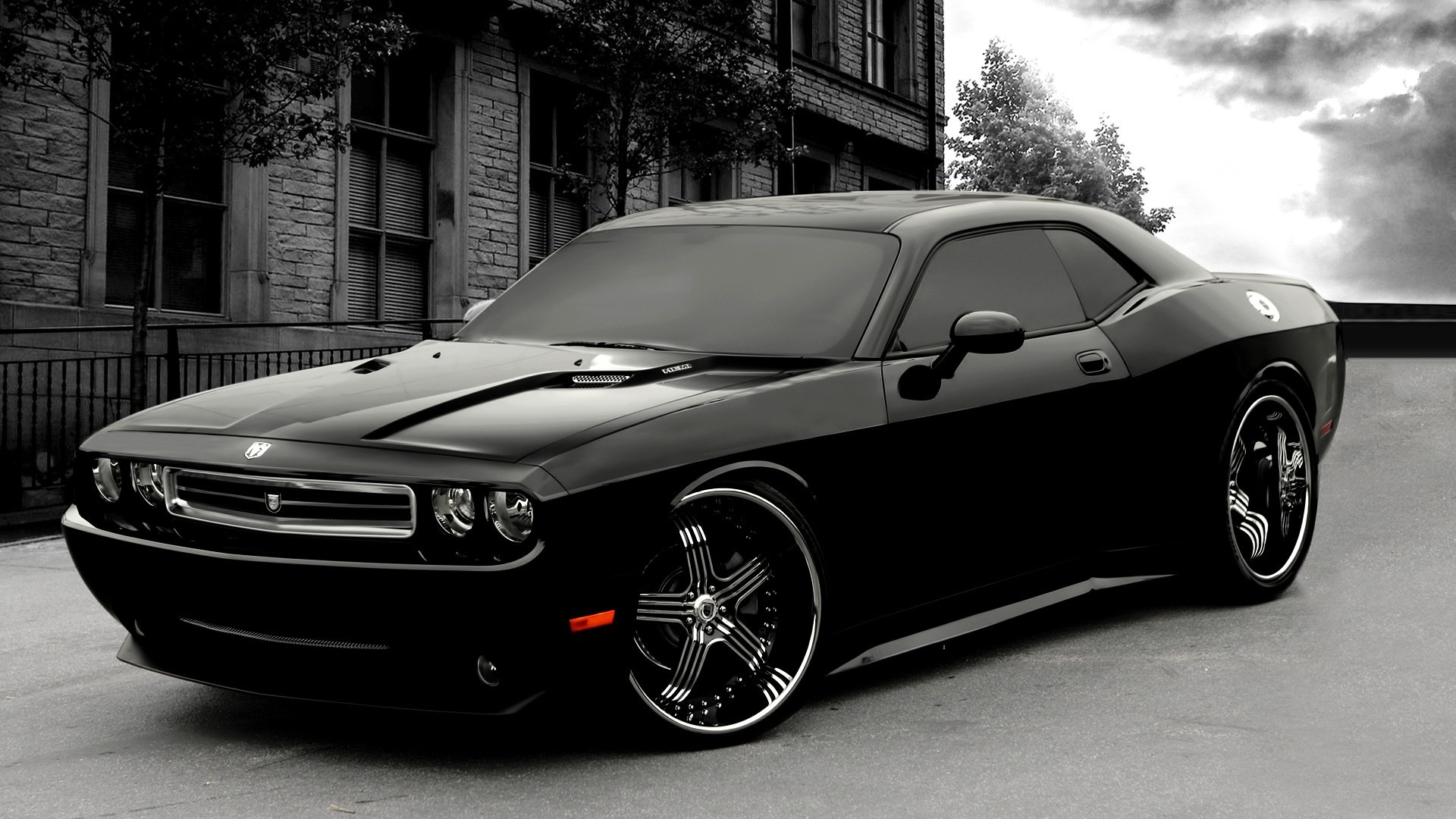 Glossy black wallpaper dodge challenger picture pictures to pin