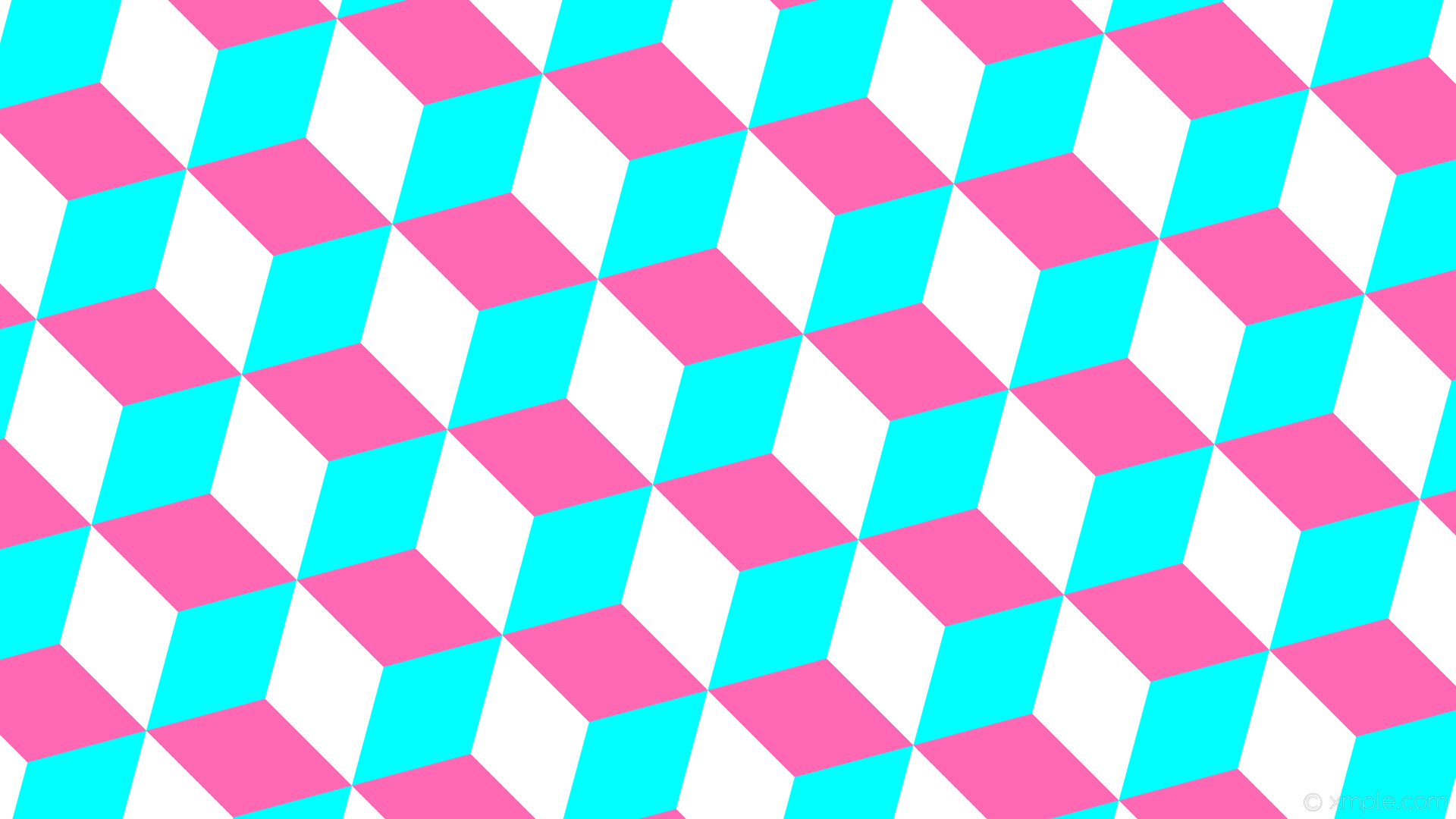 Wallpaper blue 3d cubes pink white aqua cyan hot pink ffff #ff69b4 #ffffff