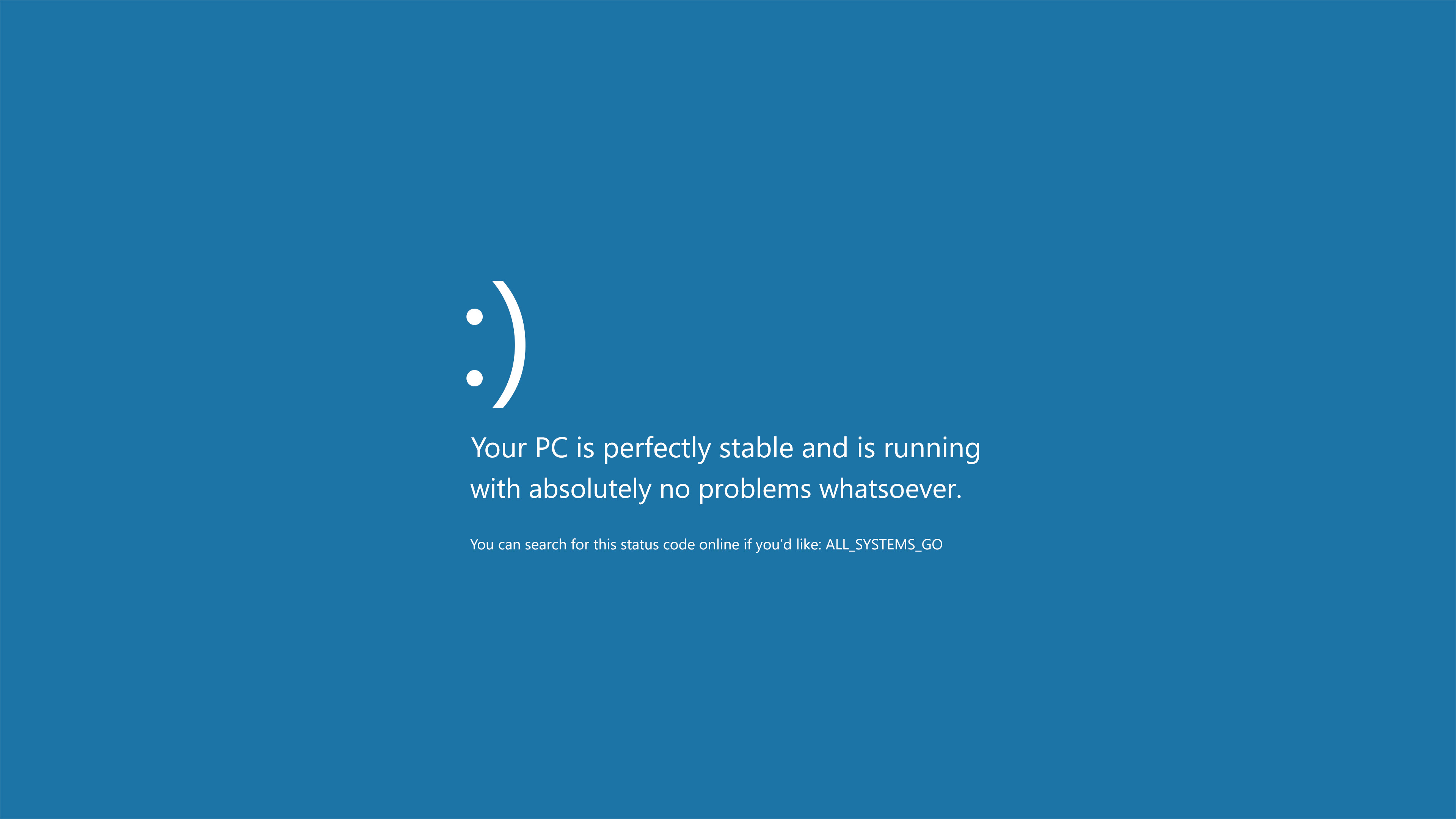 The Blue Screen Of Life Wallpaper