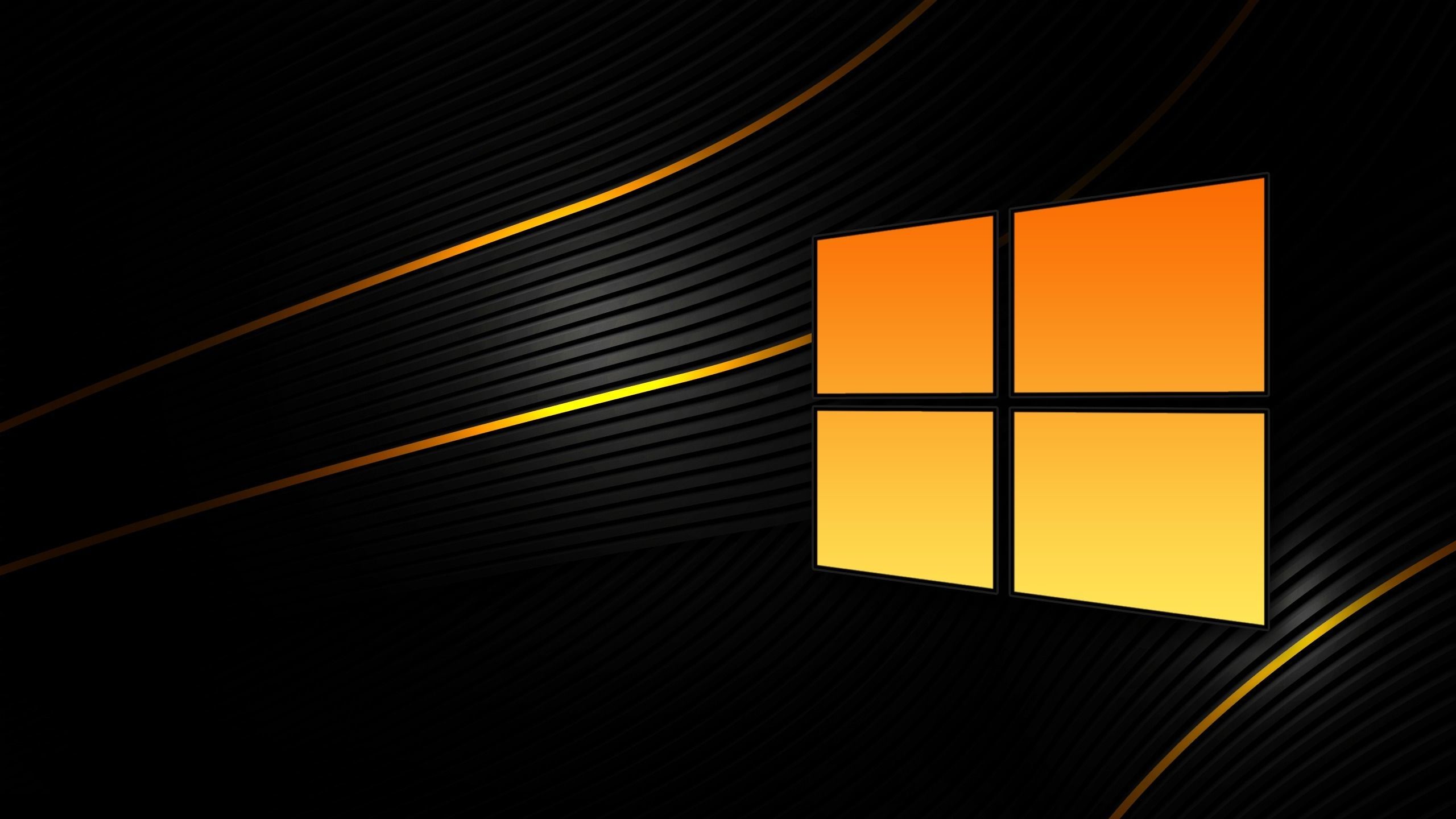 Black and Orange Windows Wallpaper