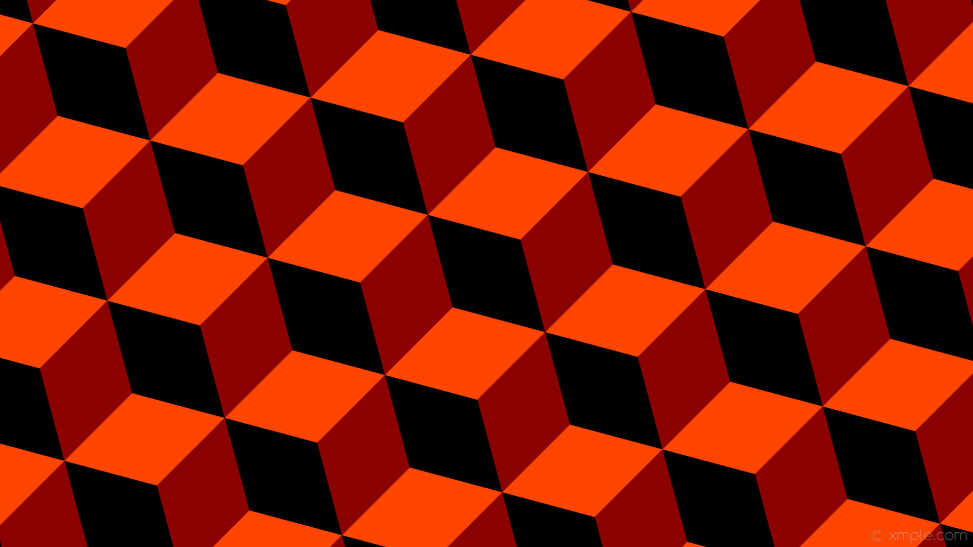 Wallpaper orange 3d cubes red black dark red orangered b0000 #ff4500 315
