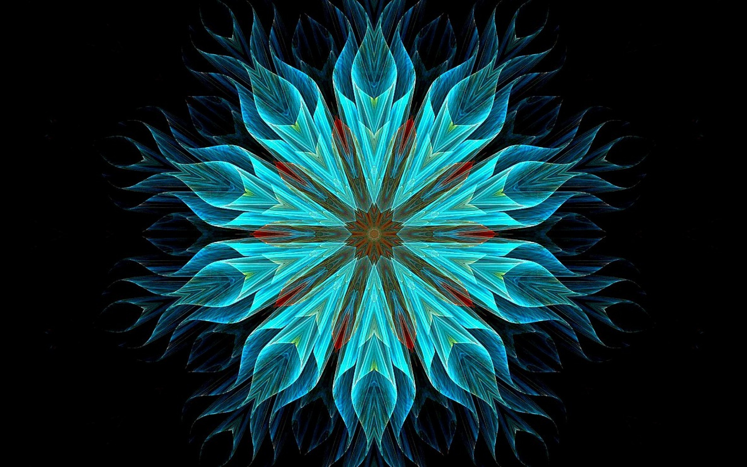 Light Blue Fractal Flower wallpapers and stock photos