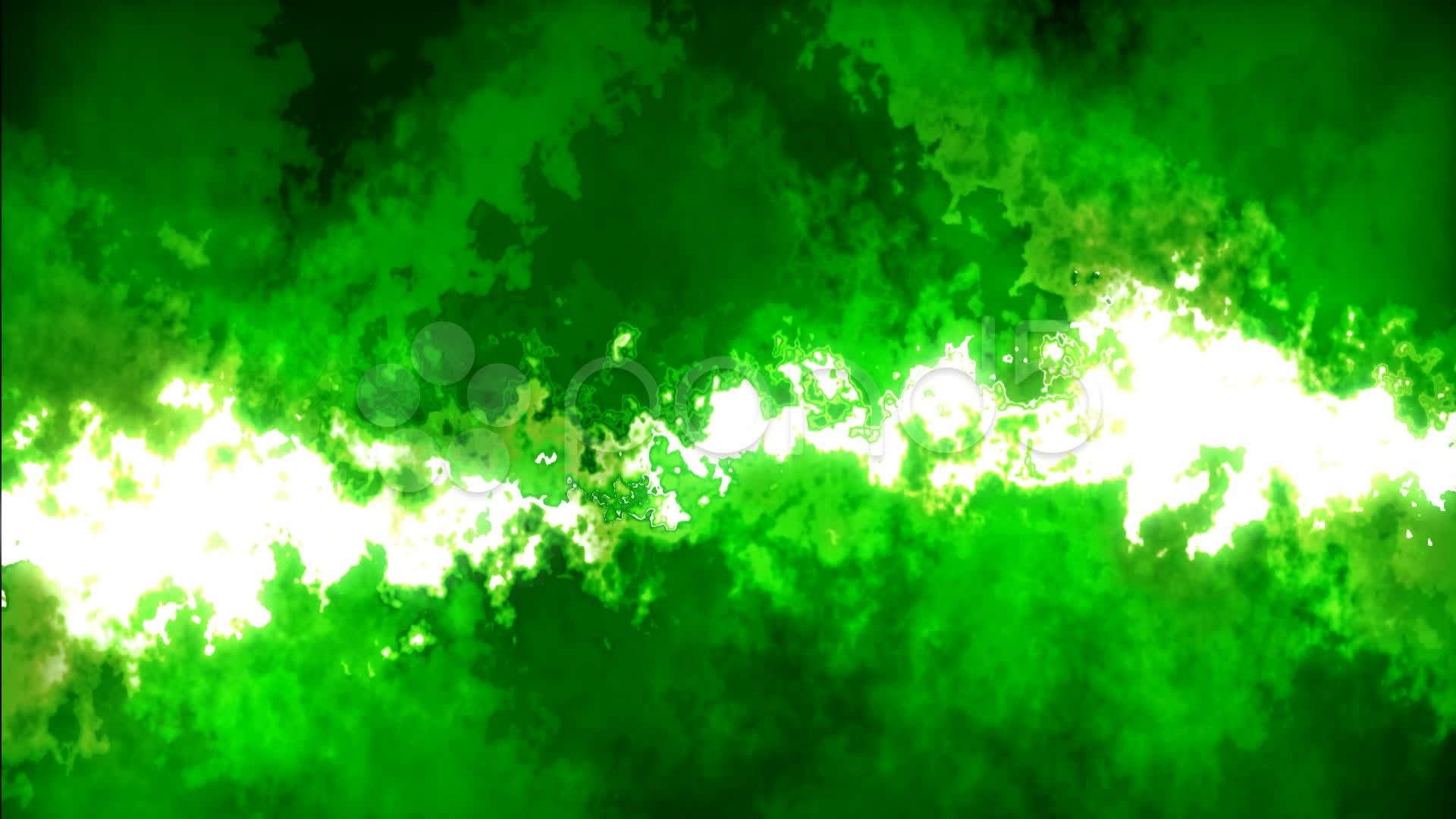 Abstract Green Smoke And Fire Background Loop Stock Video 22418914