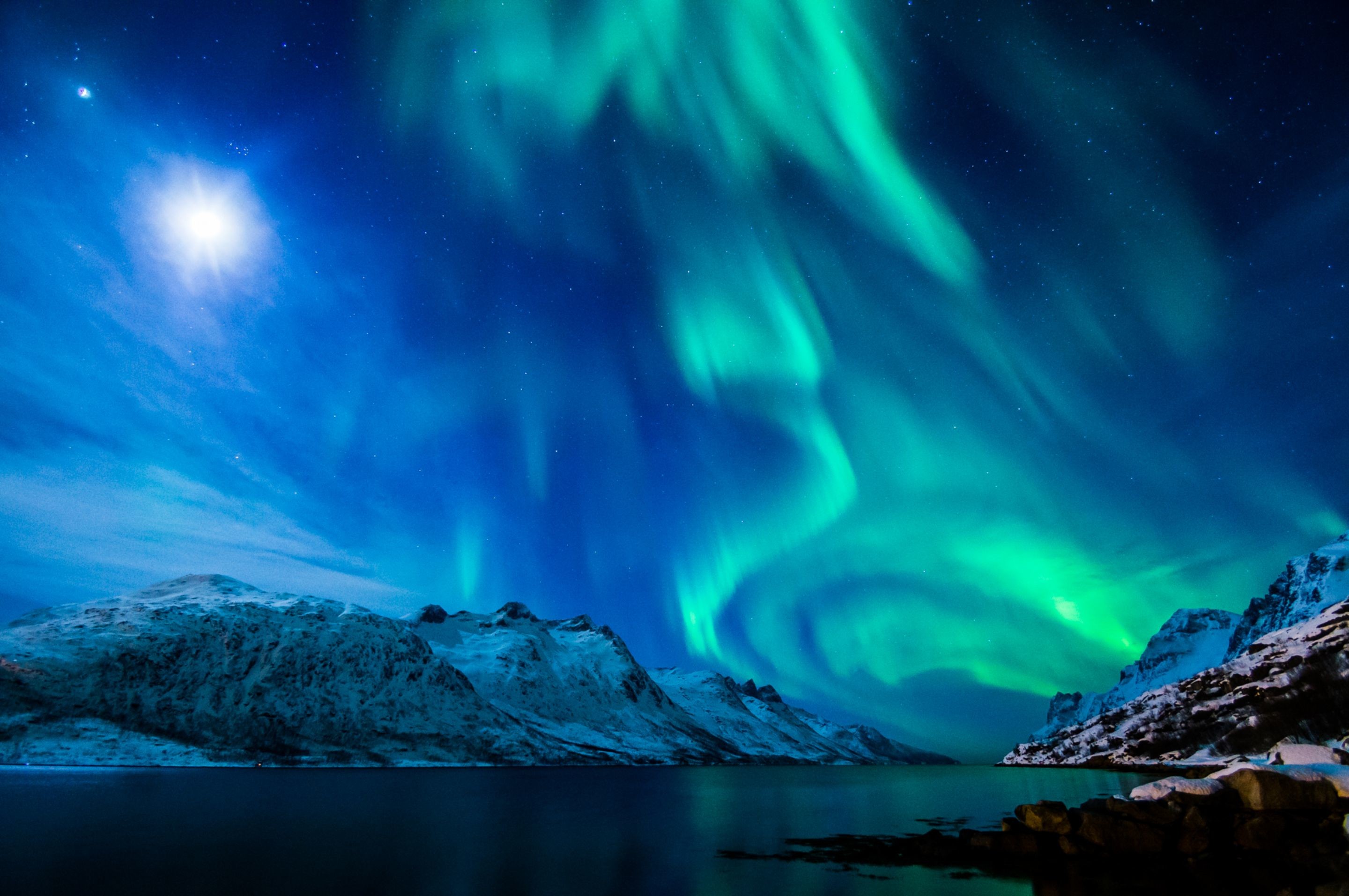 Blue Green Aurora Borealis