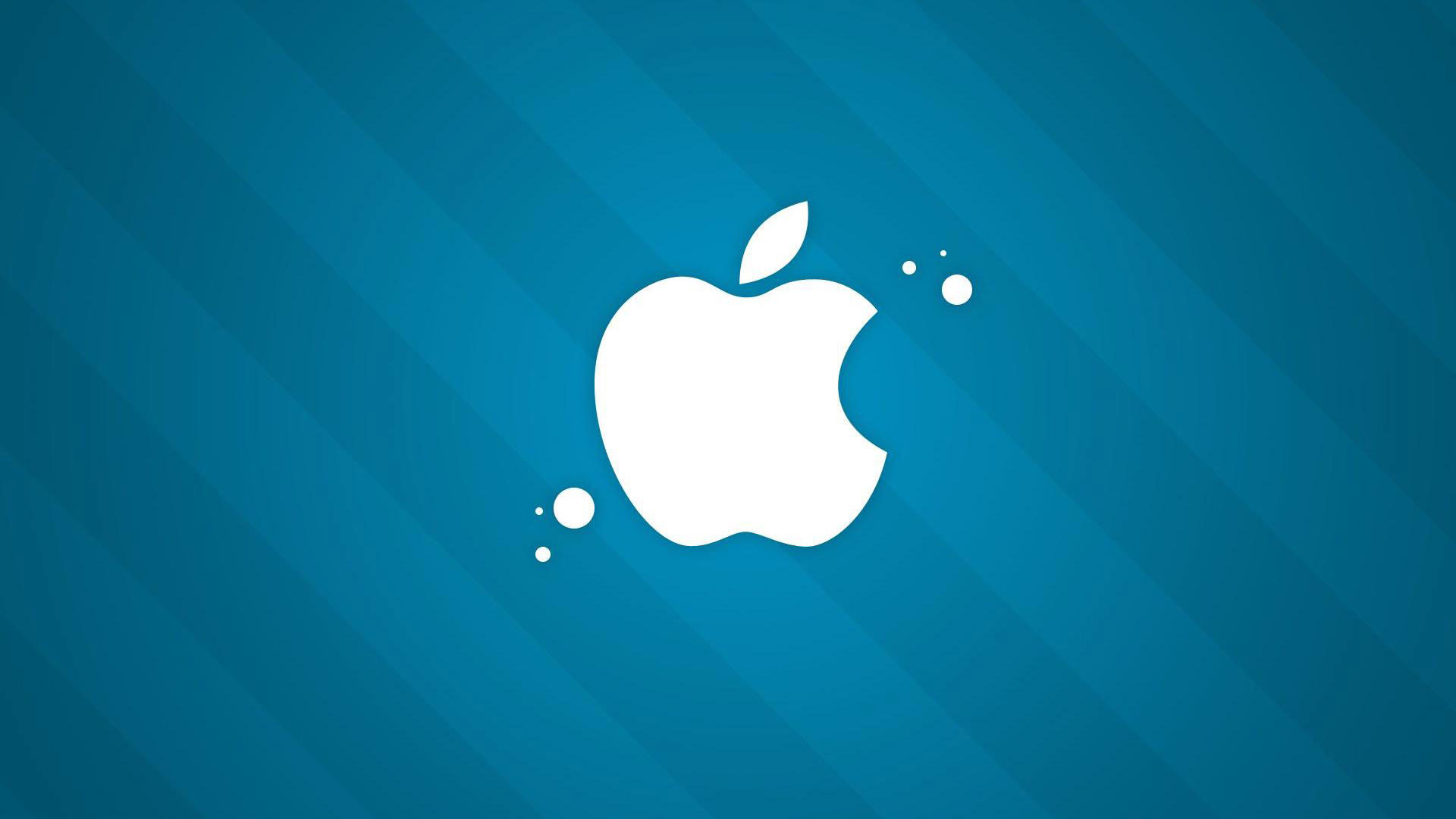 hd pics photos cool blue white apple logo hd quality desktop background  wallpaper