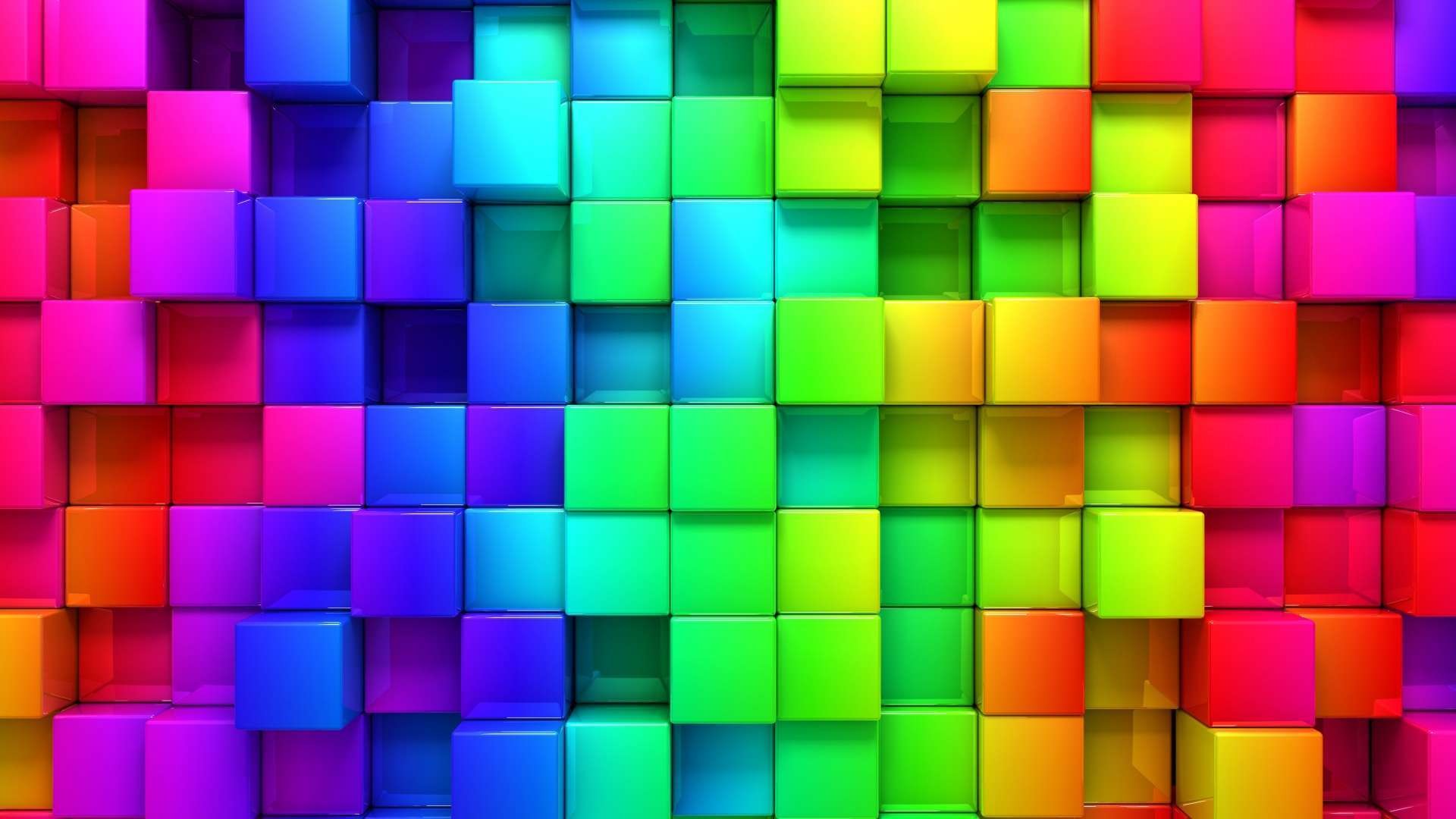 Blocks Rainbow Graphics Background Hd Wallpaper Hdwallwide 1920x1080px