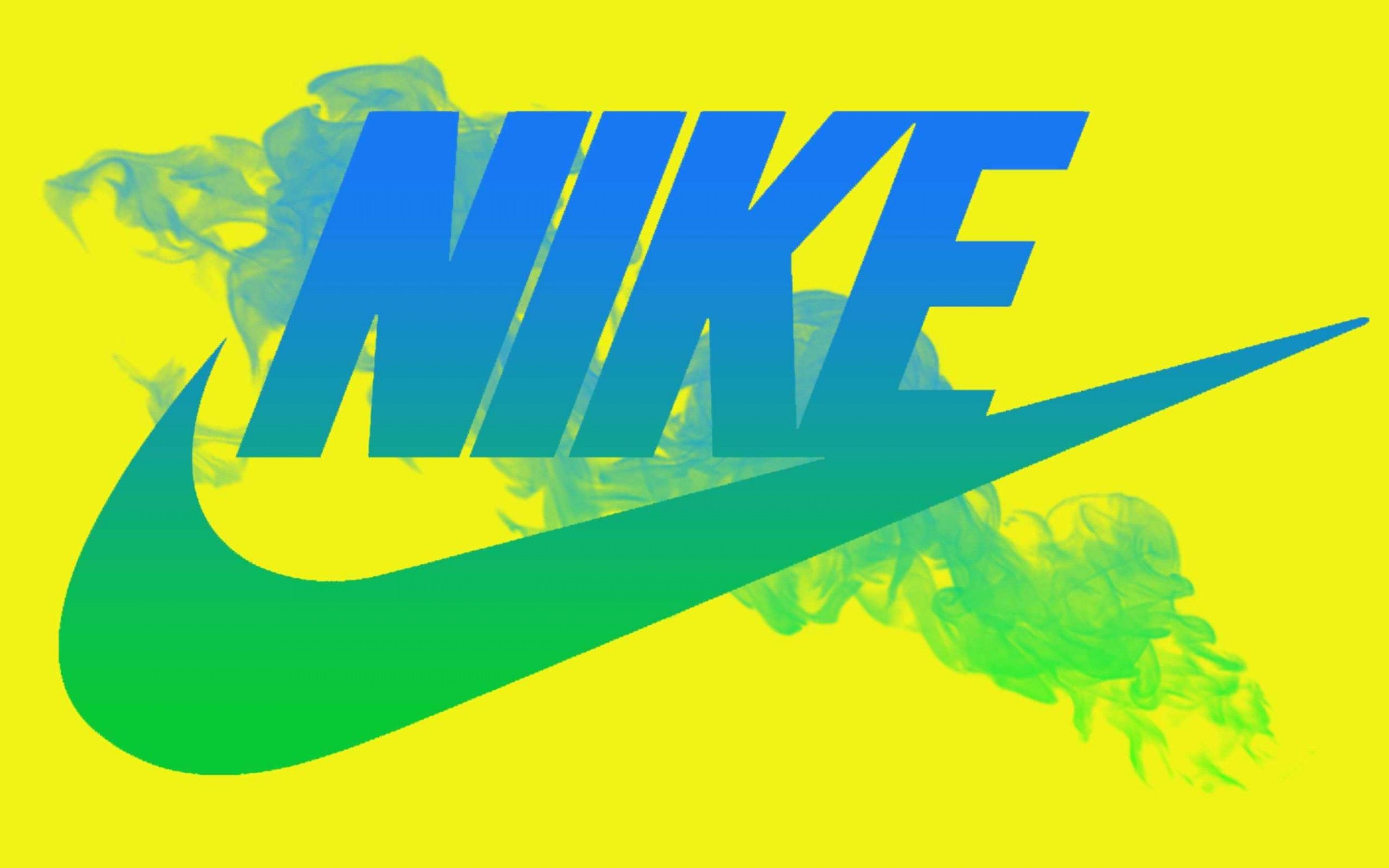 Blue Nike Logo Yellow Background Wallpaper Ful #6924 Wallpaper .