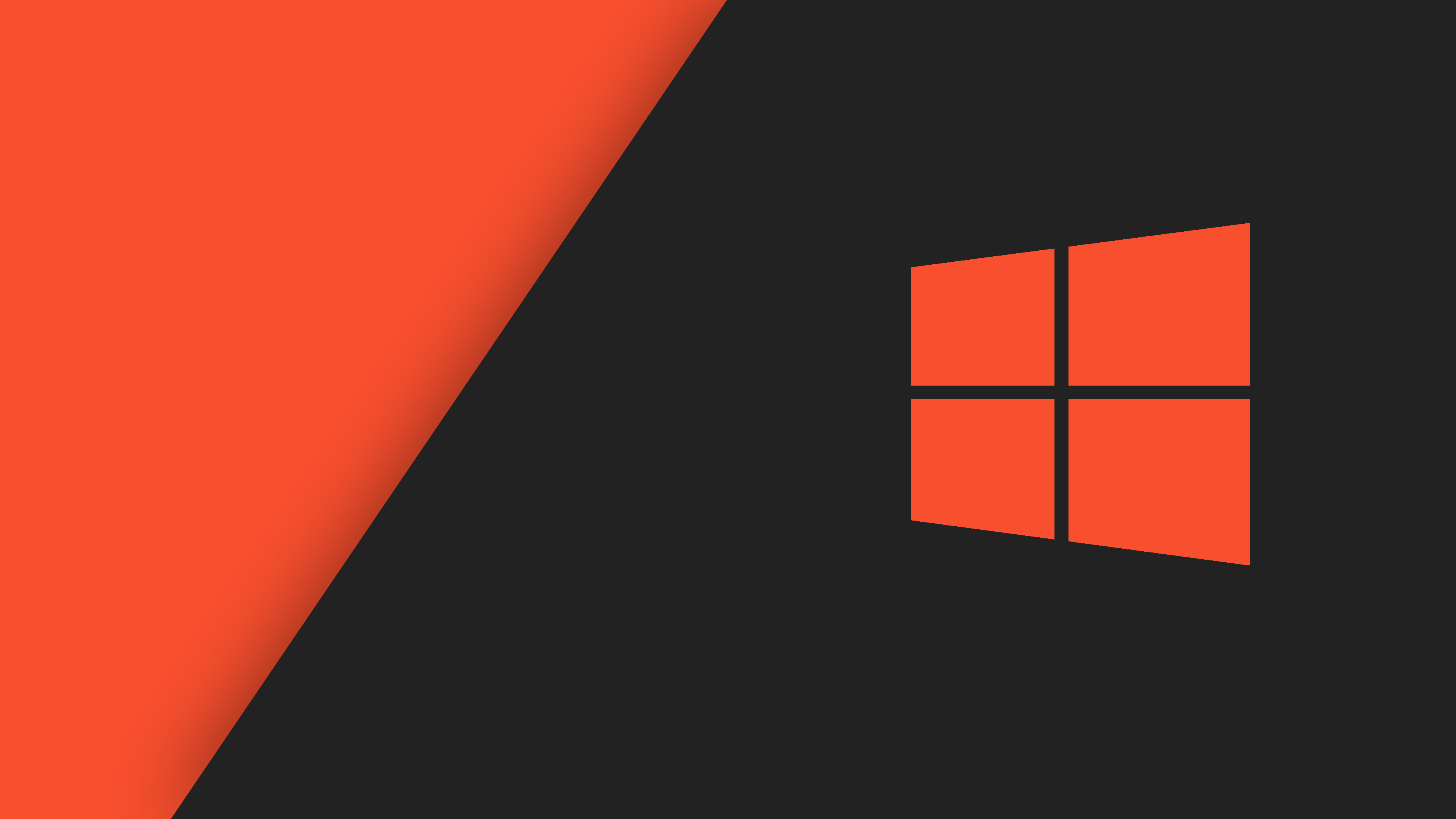 Orange Black Windows 10 HD Wallpaper