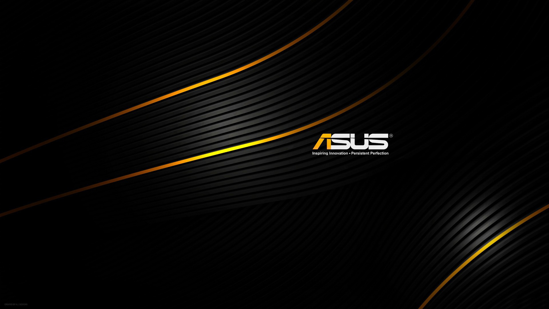 ASUS Games Logo Orange Lines On Black Background HD wallpaper for free