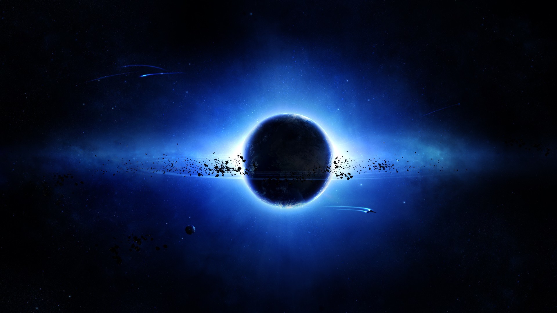 Black And Blue Space Wallpapers | The Art Mad Wallpapers