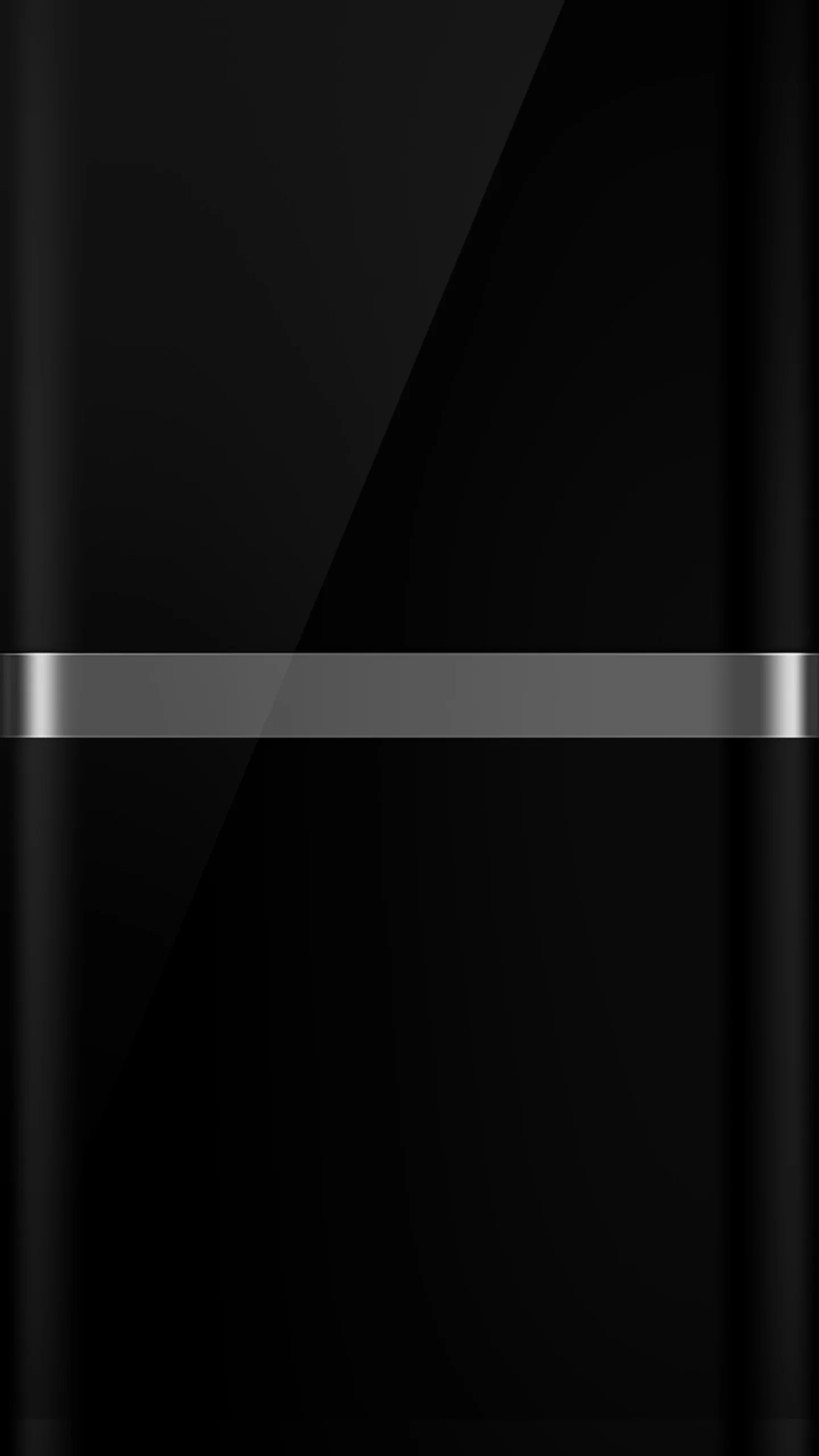 The Dark S7 Edge Wallpaper 08 with Black Background and Silver Line