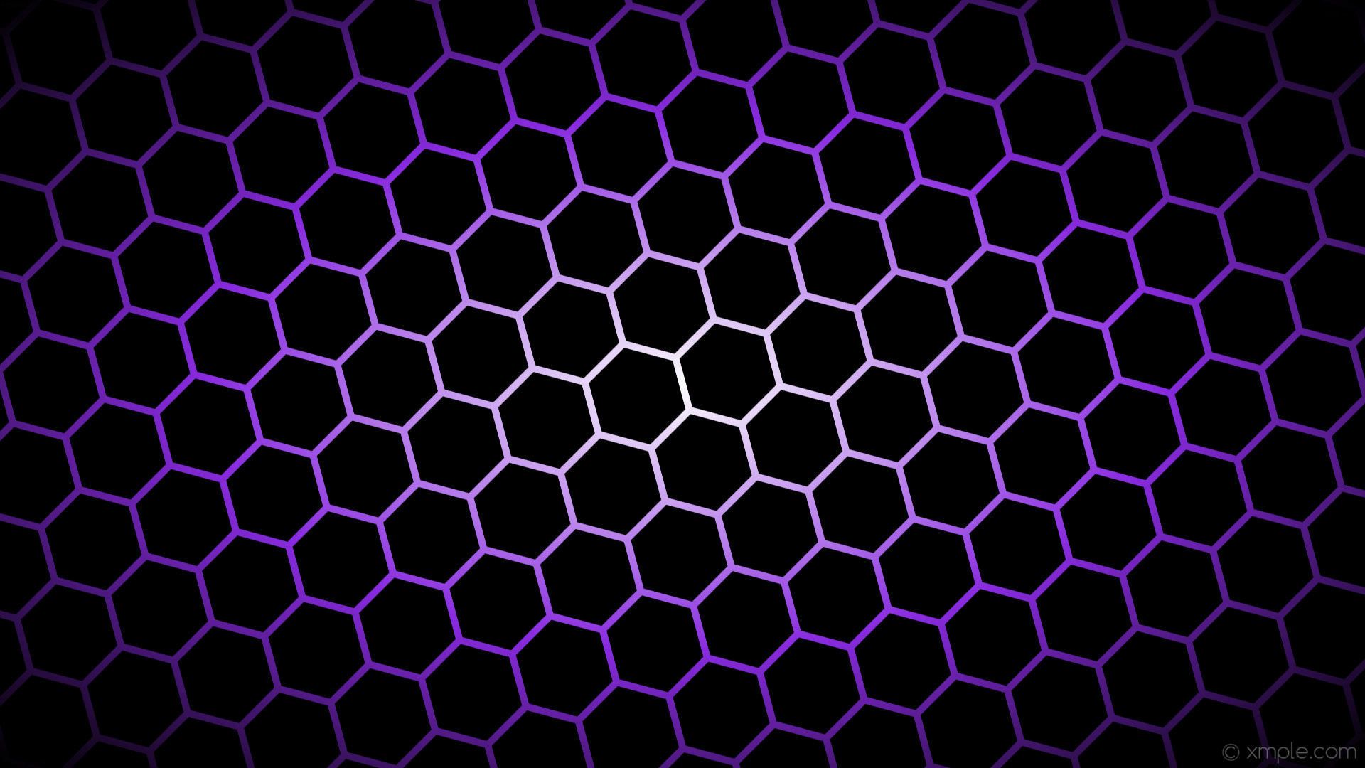 Wallpaper black glow hexagon white purple gradient blue violet #ffffff a2be2 diagonal