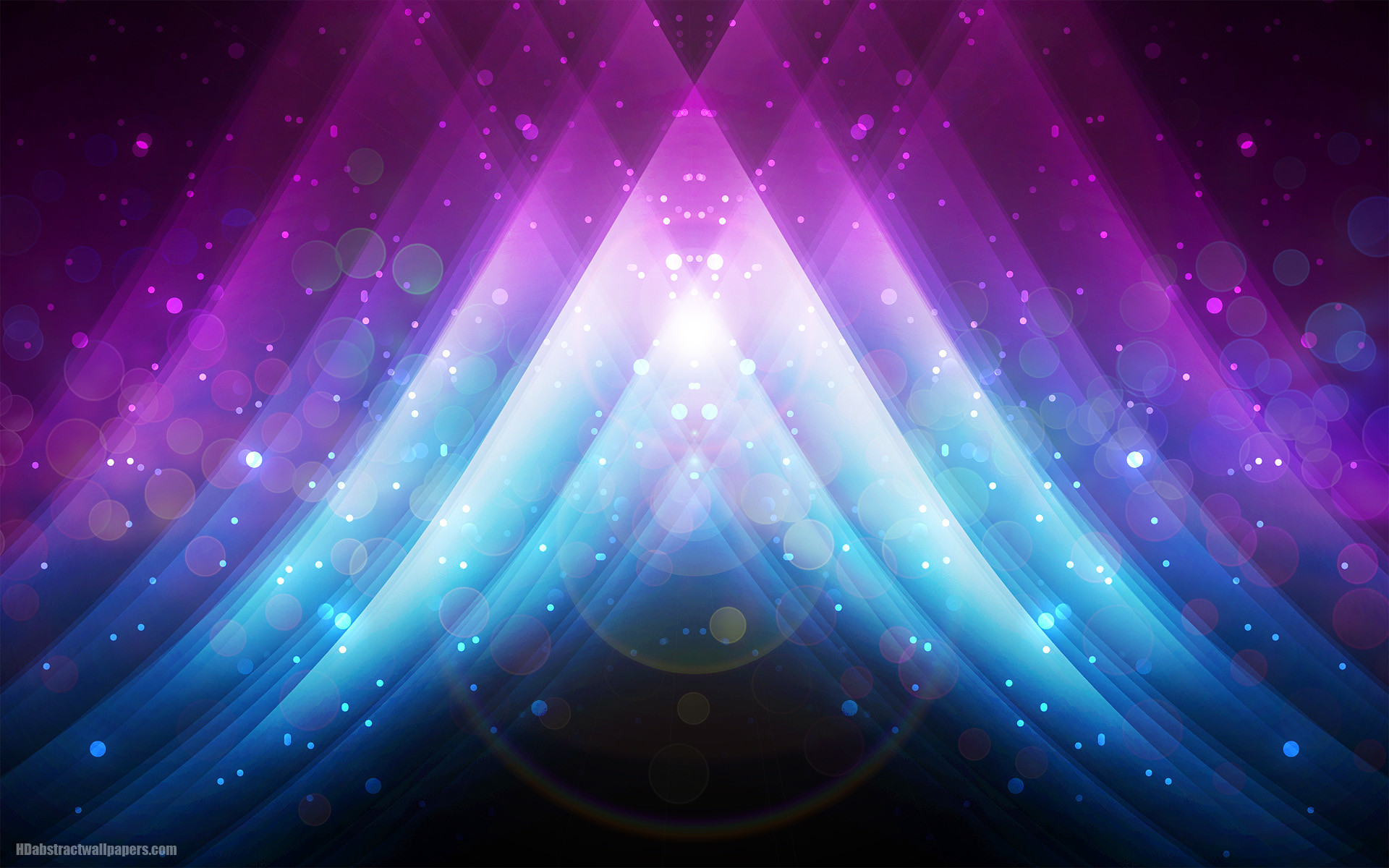 Abstract wallpaper with beautiful colors, lights, lines and circles.  Beautiful abstract blue, purple and pink colors.