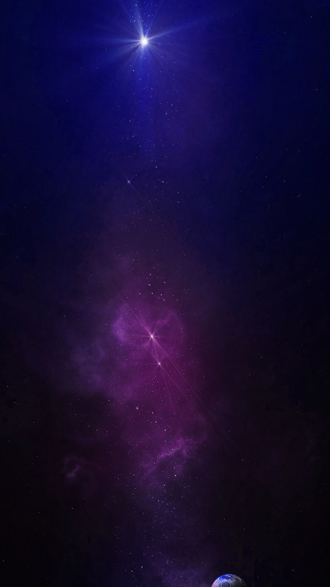 Purple Galaxy Stars Android Wallpaper …