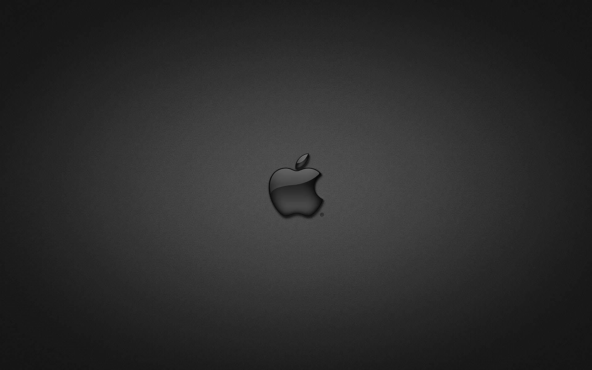 Wallpaper.wiki Apple logo made black glass PIC