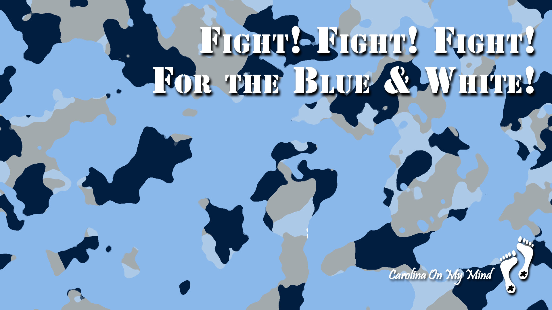 Fight Fight Fight Camo UNC Desktop Wallpaper 1920 x 1080
