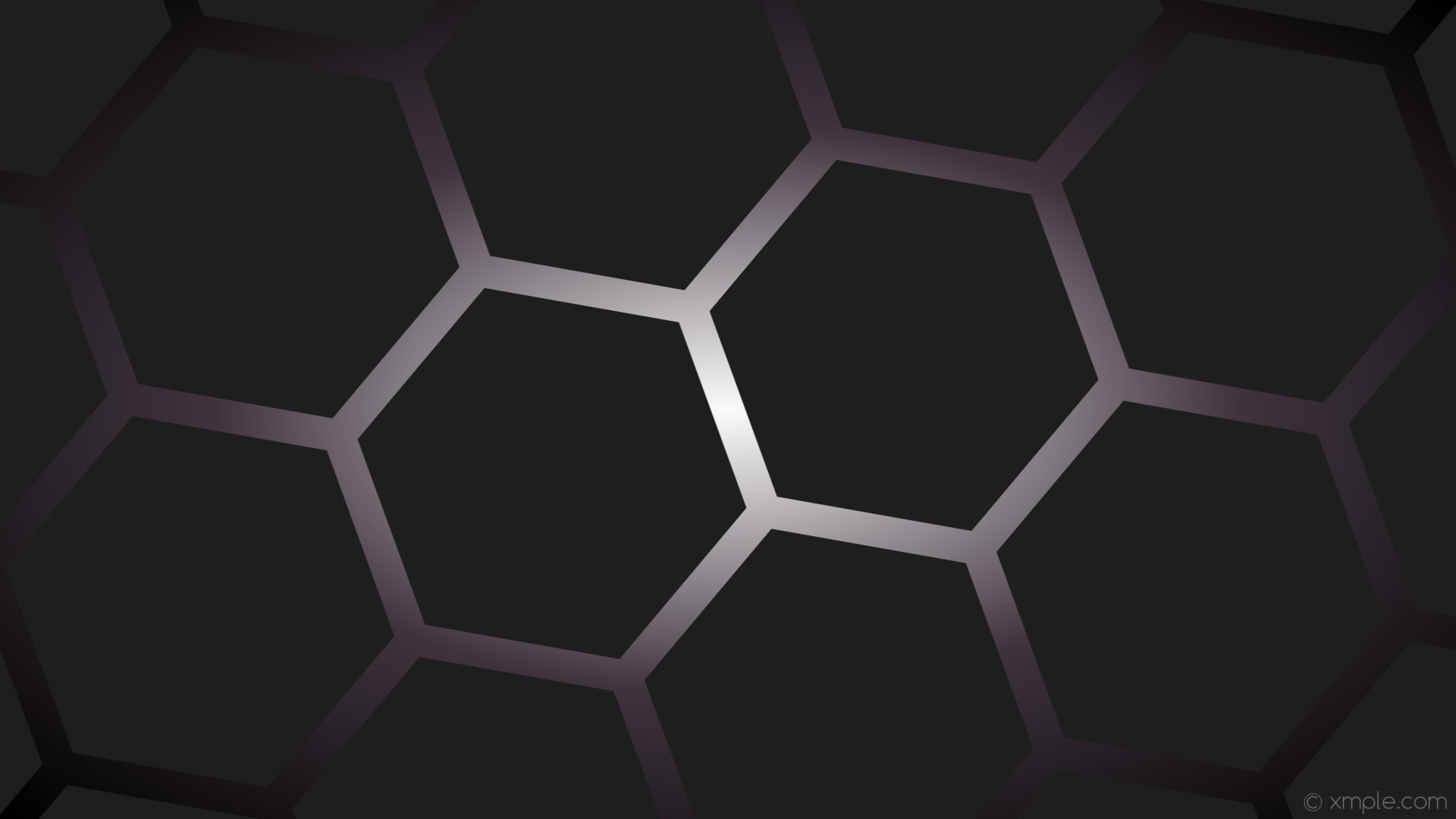 wallpaper white gradient gray hexagon glow magenta black dark gray #1e1e1e  #ffffff #40343e