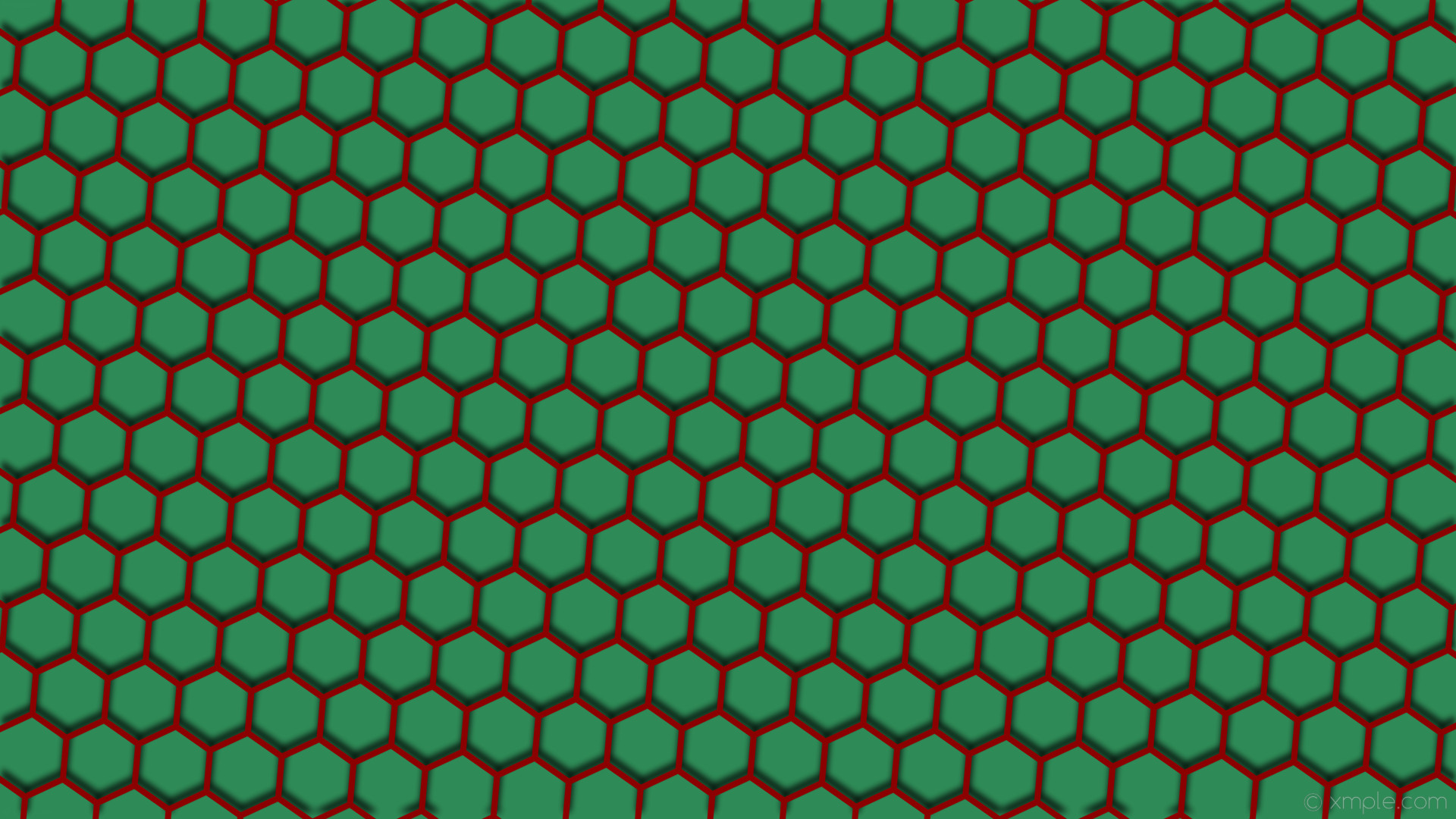 Wallpaper red hexagon green drop shadow beehive dark red sea green b0000 e8b57 250
