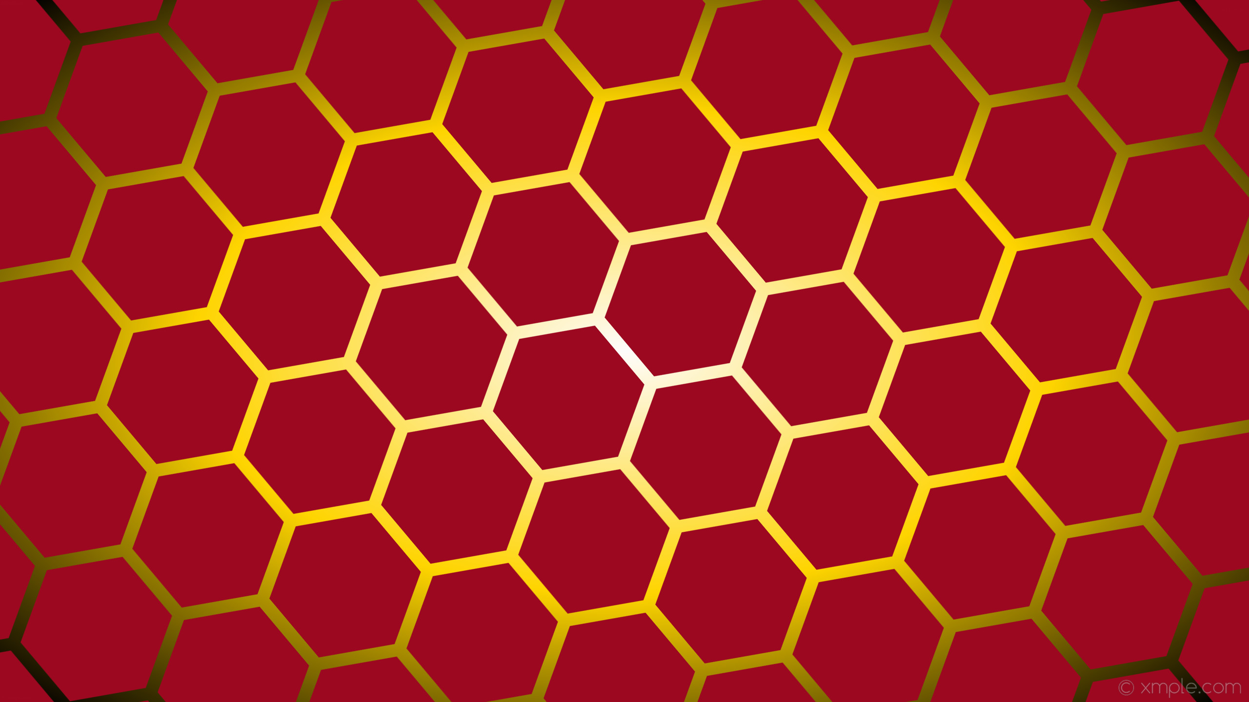 wallpaper yellow glow black red gradient hexagon white gold #9b0820 #ffffff  #ffd700 diagonal