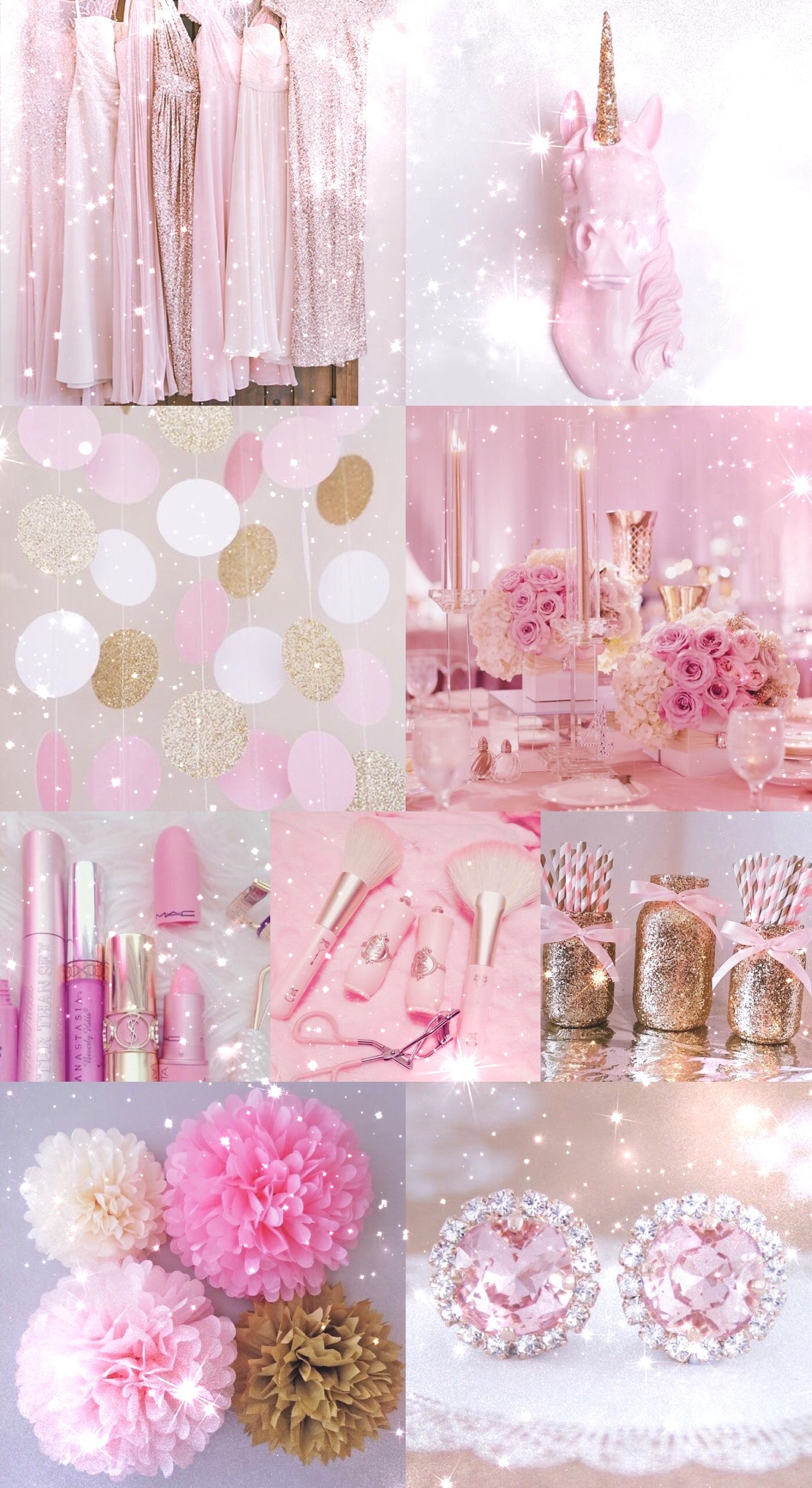 Pink, gold, wallpaper, background, hd, iPhone, glitter, sparkle,